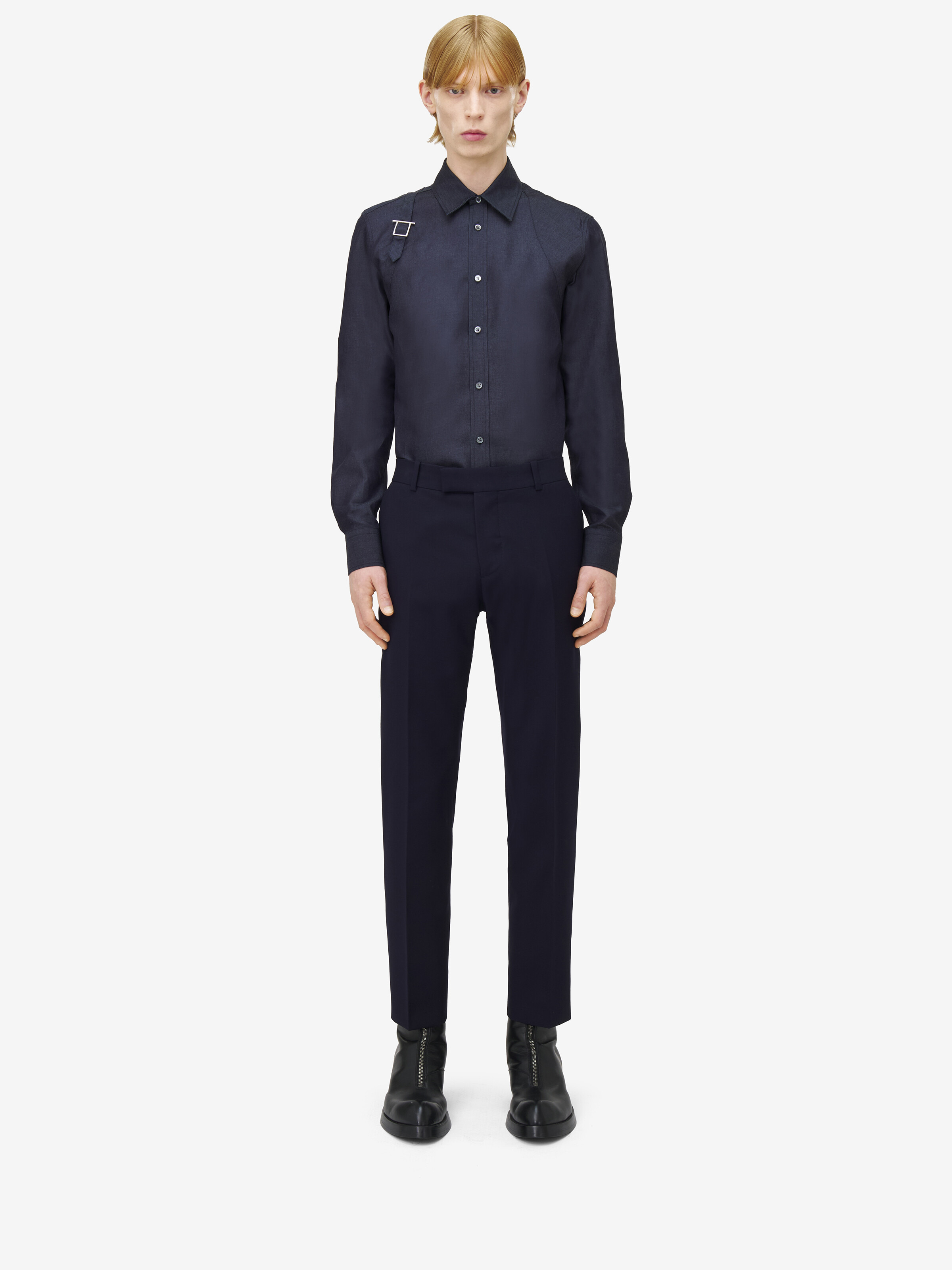 T-Bar Harness Denim Shirt - 3