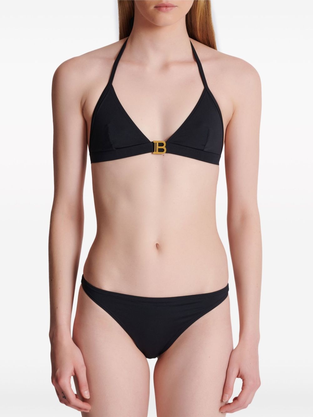 logo-print triangle bikini set - 5