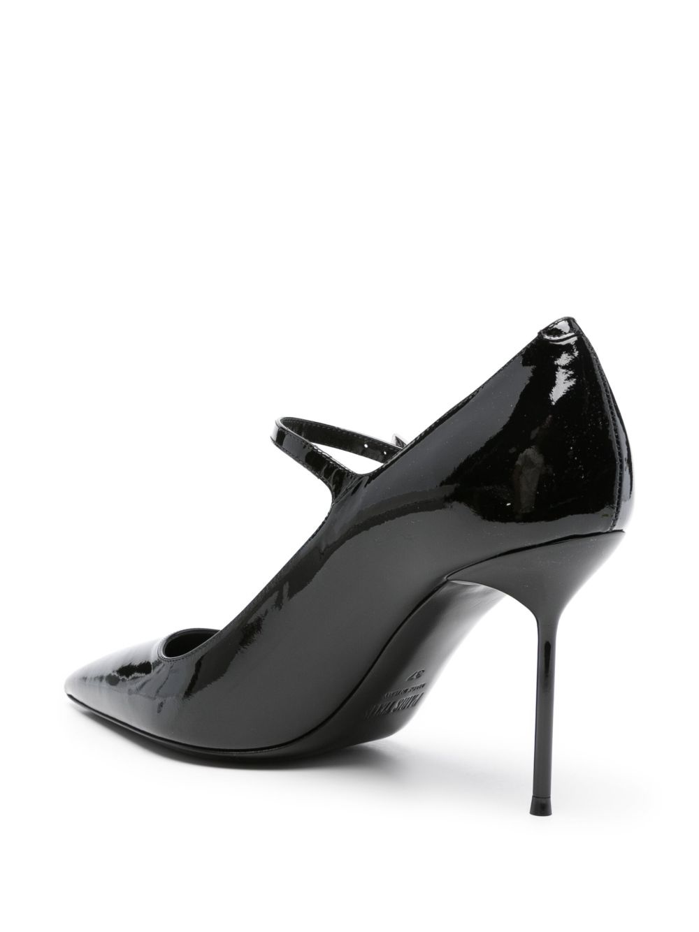 90mm leather heeled pumps - 3