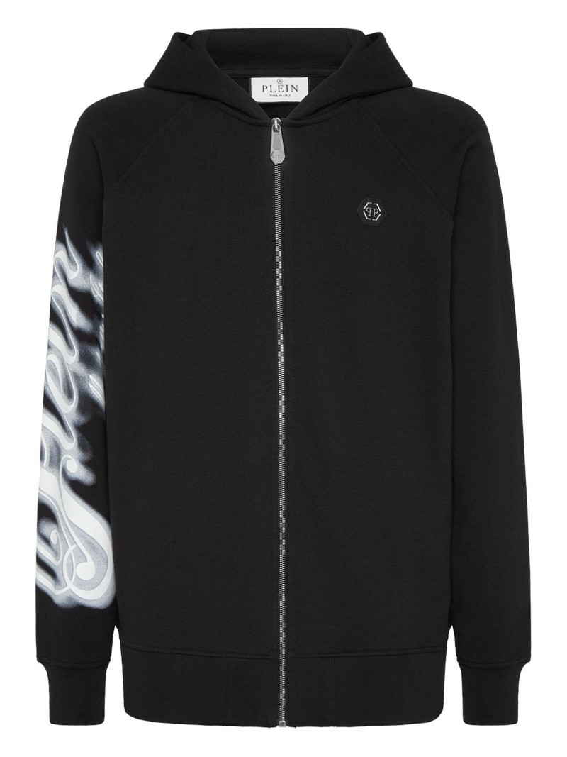 graphic-print zip hoodie 1