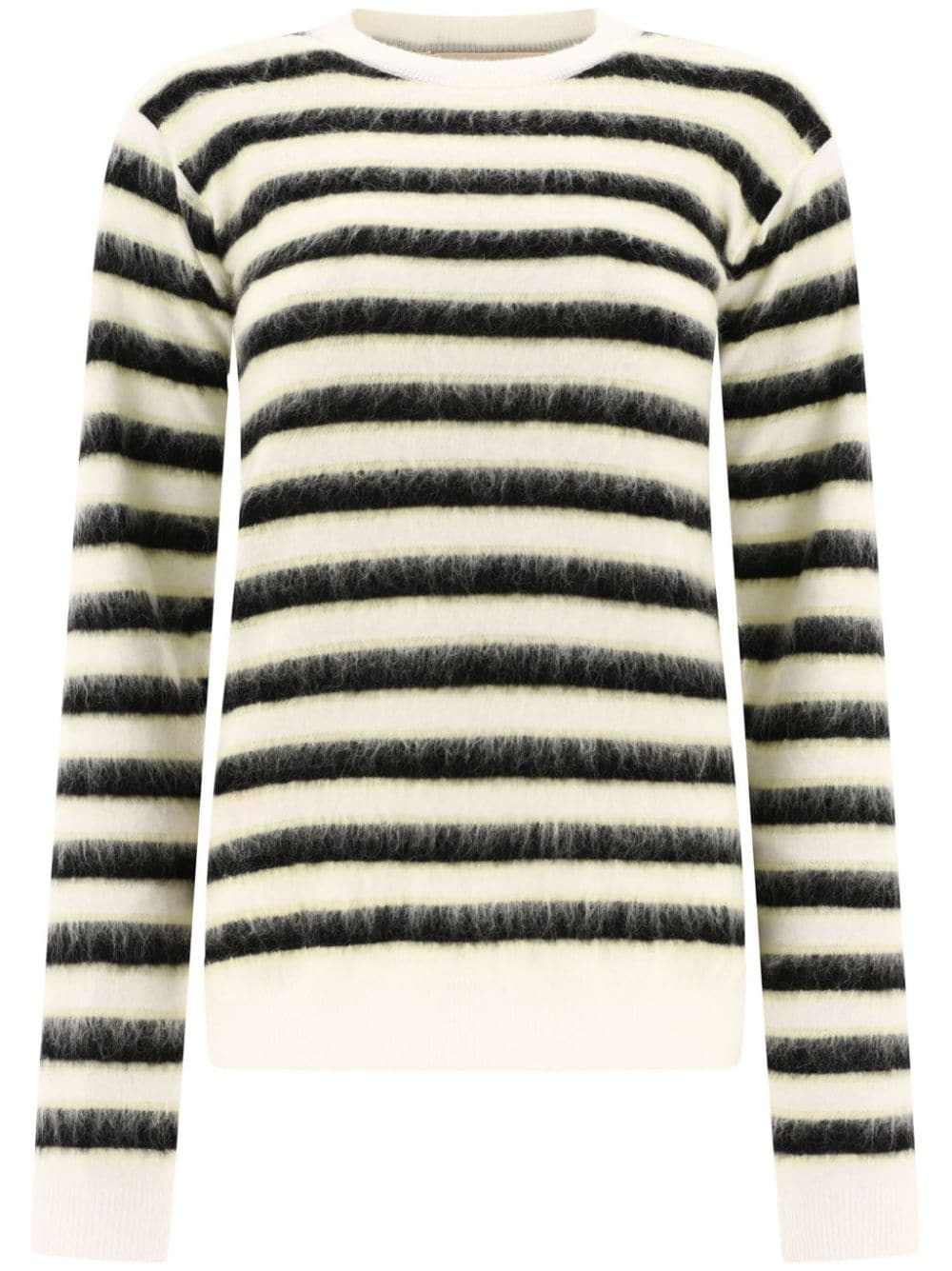 striped virgin wool jumper - 1