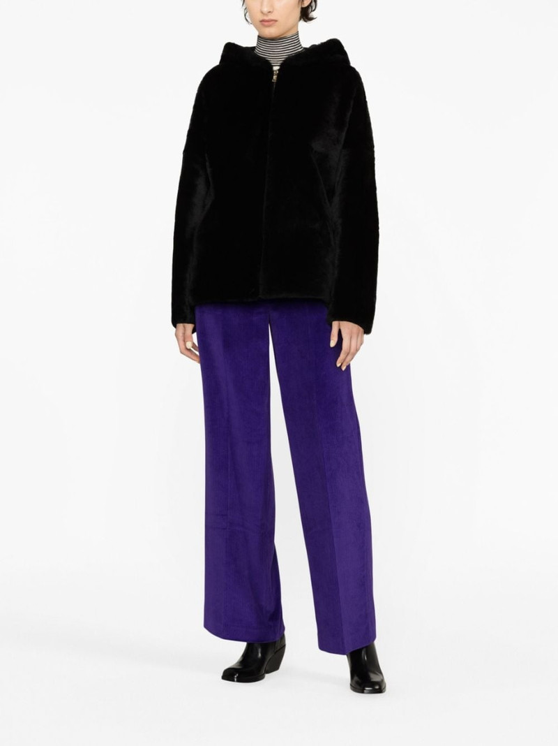 Yves Salomon hooded shearling  jacket outlook