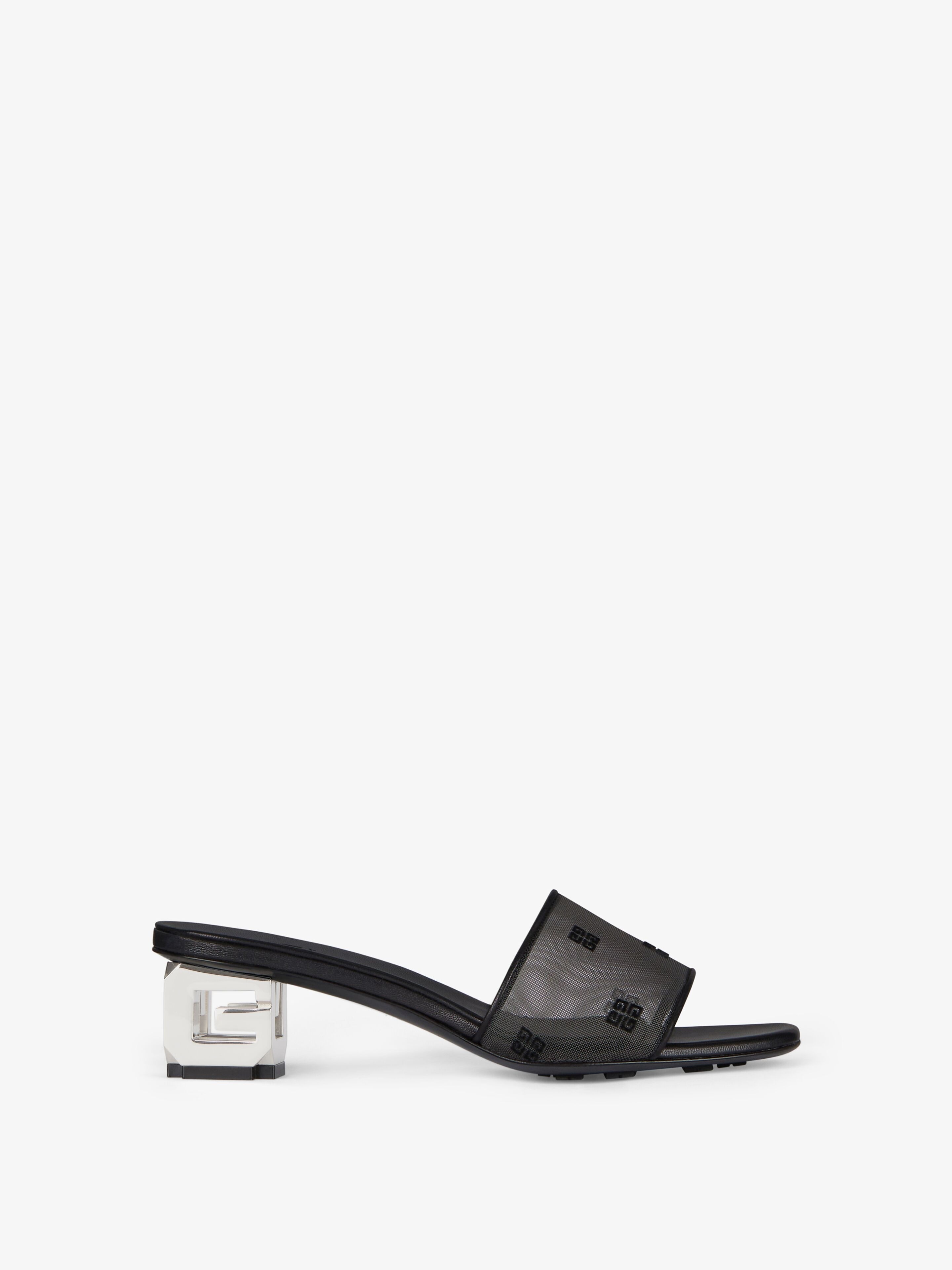 Givenchy G CUBE MULES IN 4G TRANSPARENT MESH | REVERSIBLE