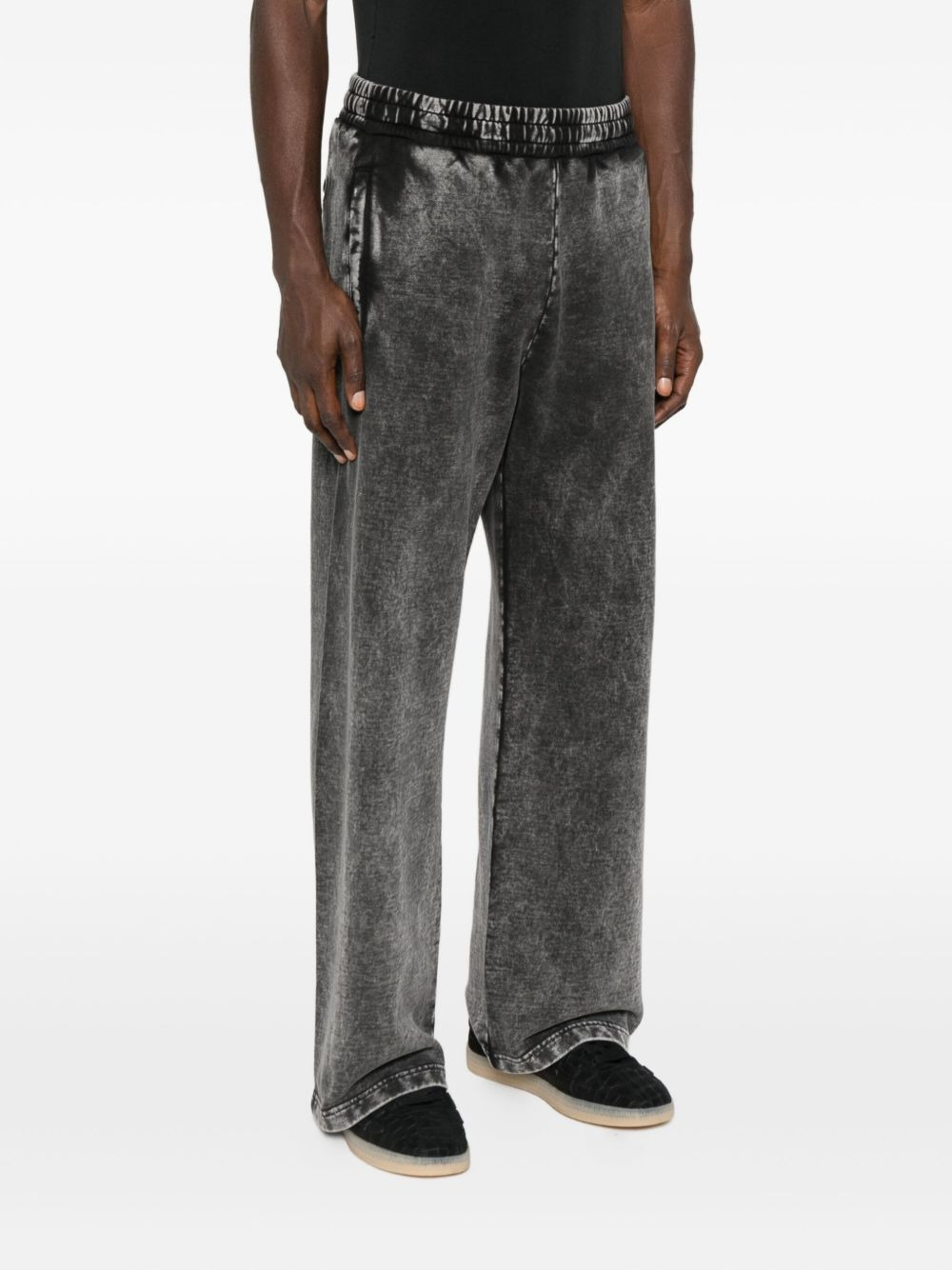 acid-wash drawstring trousers - 3