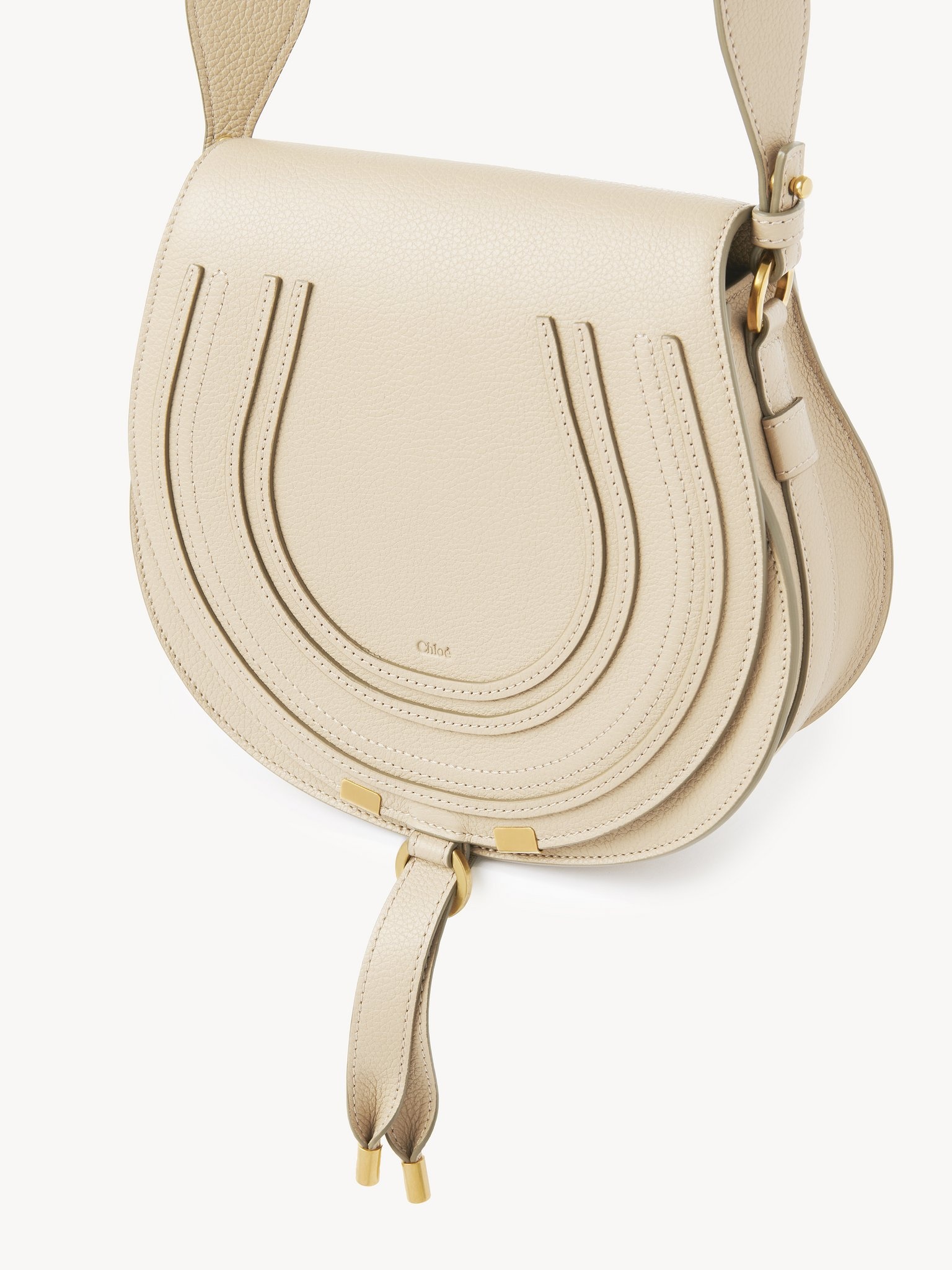 MARCIE SADDLE BAG IN GRAINED LEATHER - 2