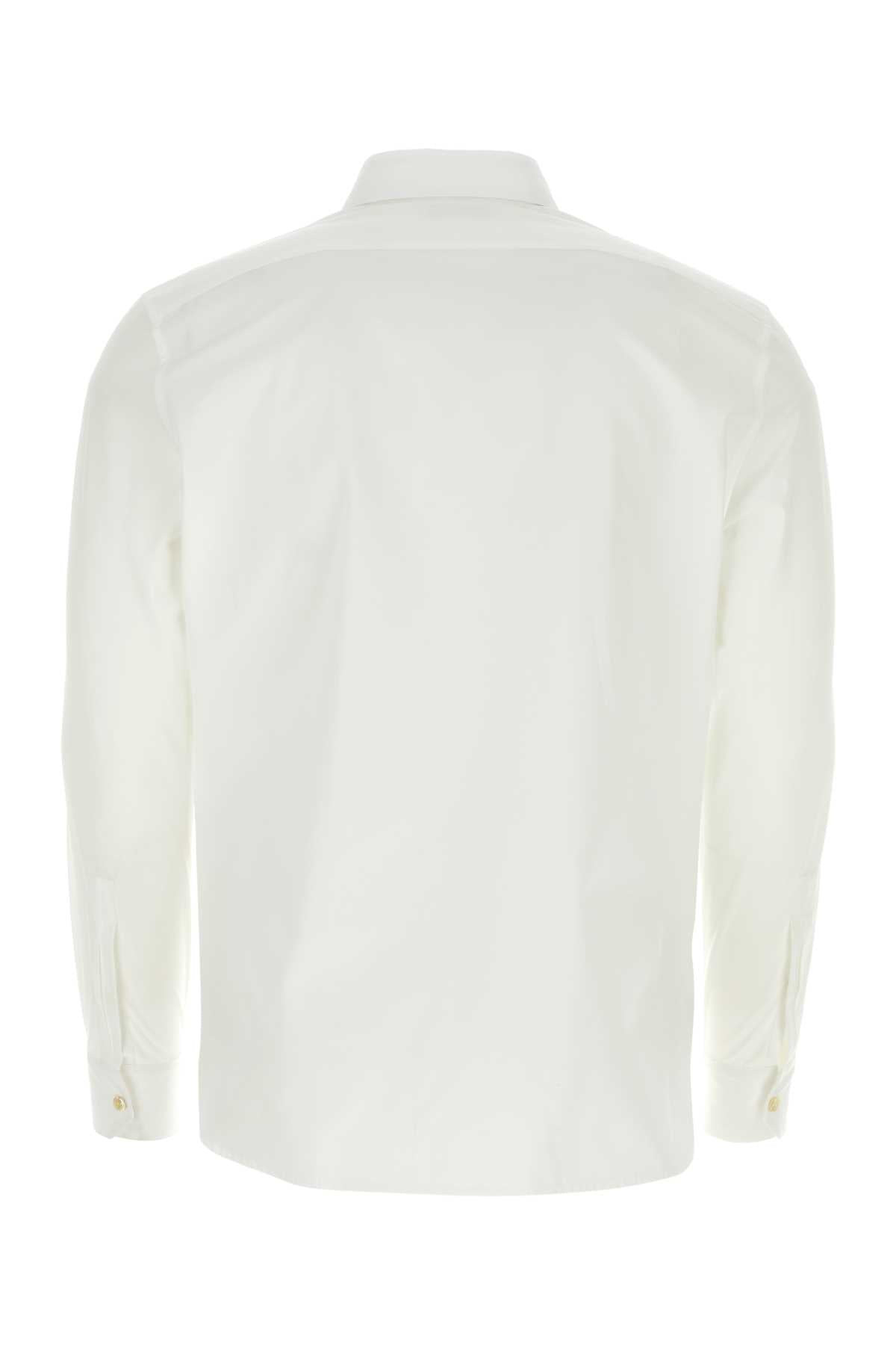 Saint Laurent Men White Poplin Shirt - 2