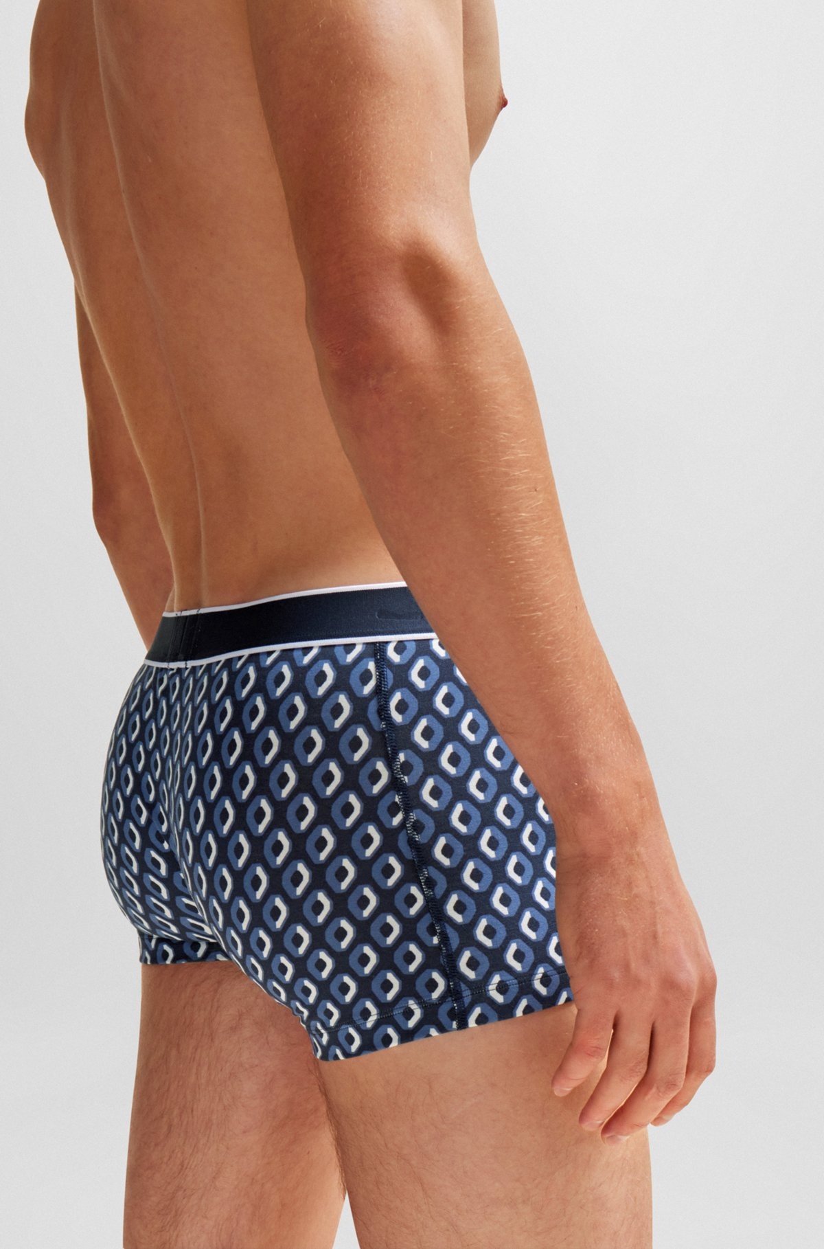 STRETCH-COTTON REGULAR-RISE TRUNKS WITH SEASONAL PRINT - 5