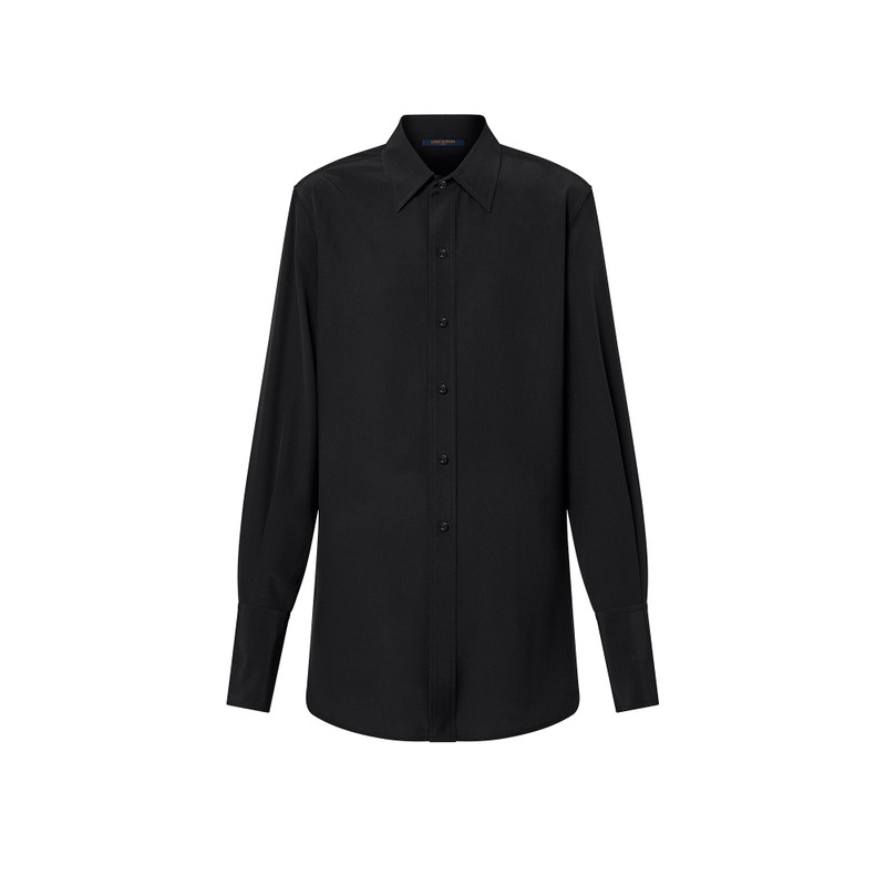 Rounded Hem Silk Shirt 1