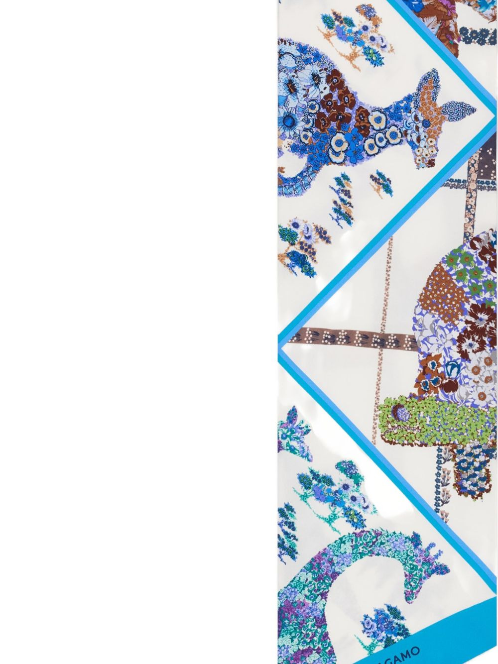 floral silk scarf - 2