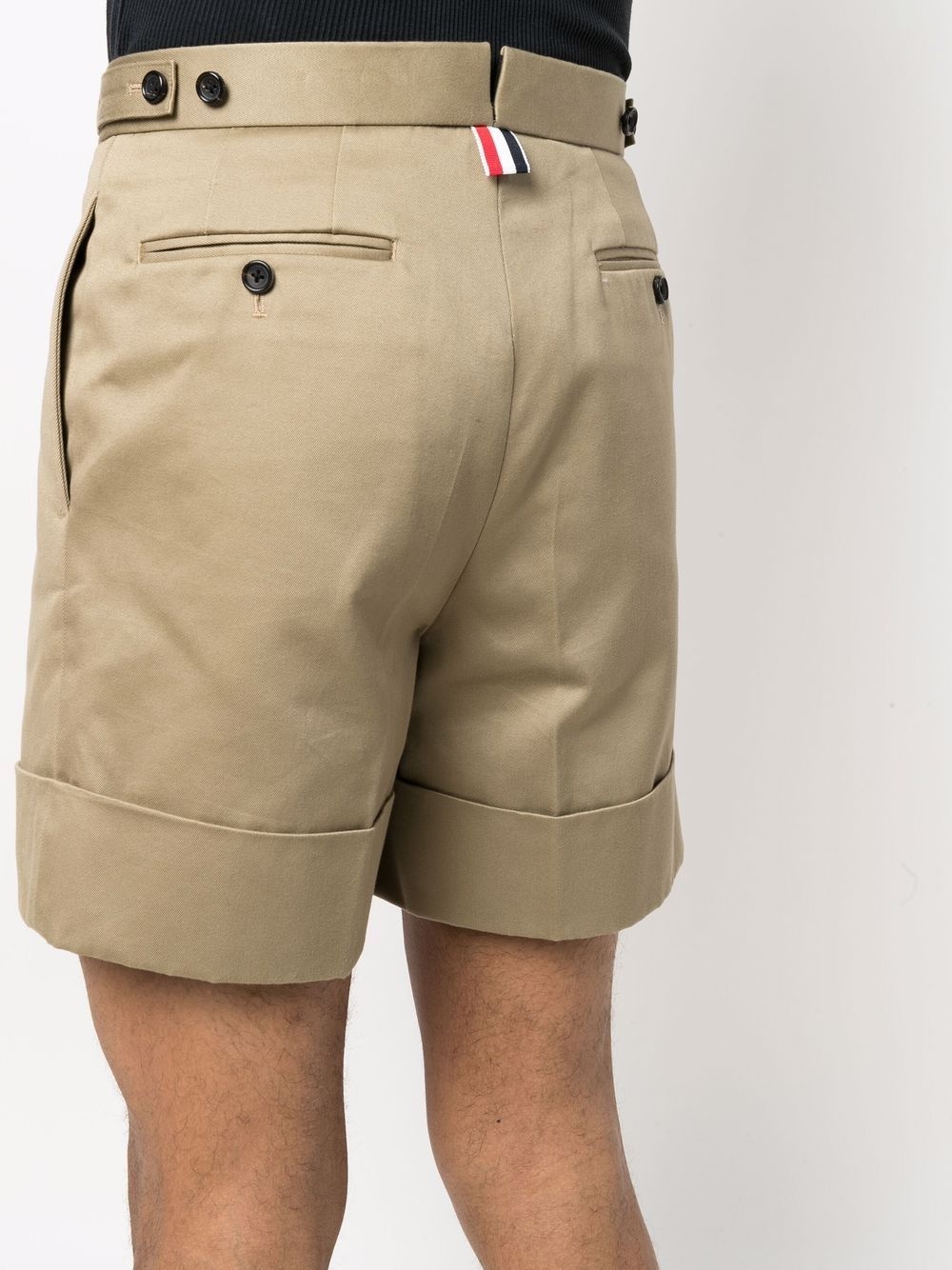 grosgrain-loop tailored shorts - 5