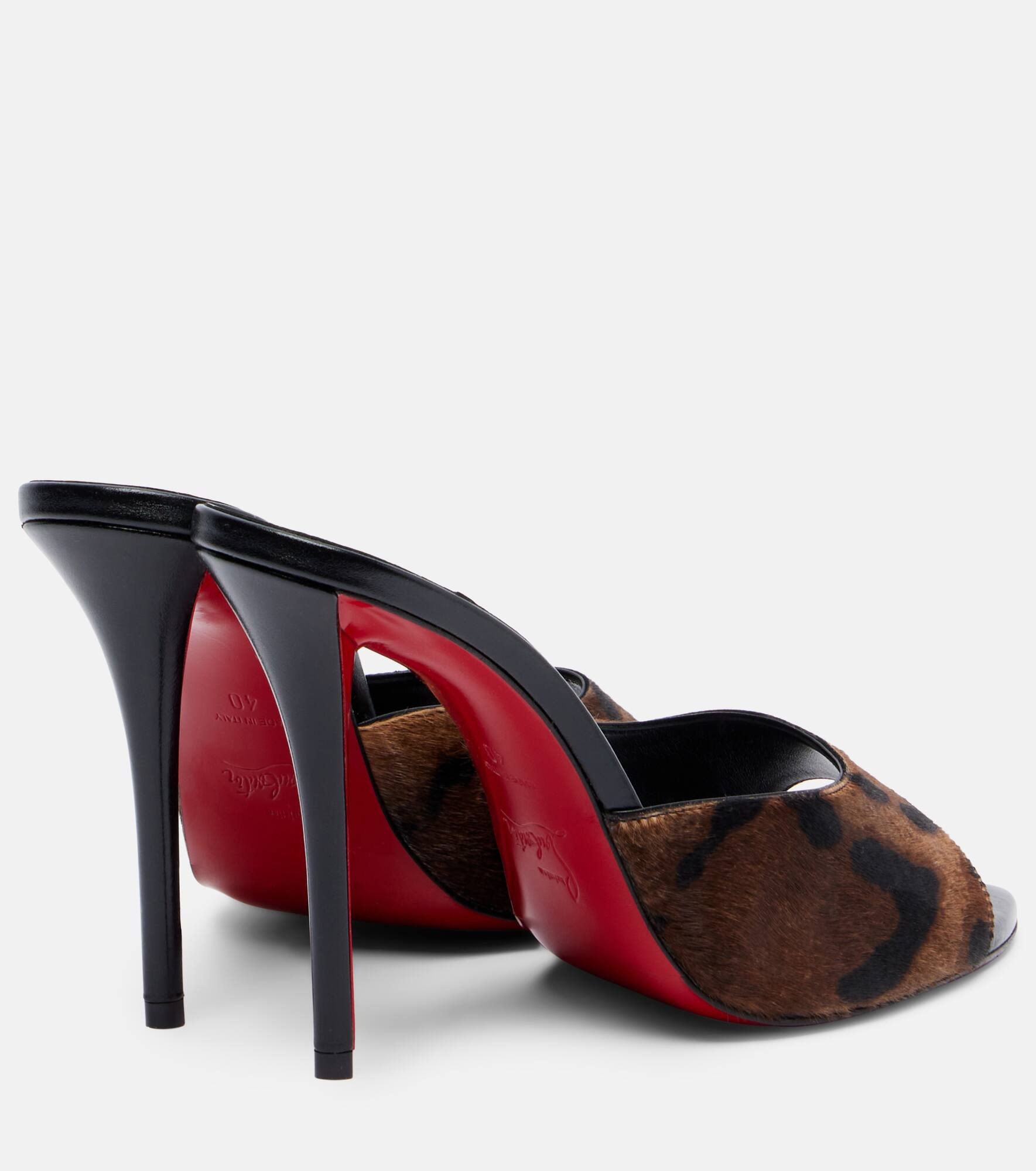 Miss Z 100 leopard-print calf hair mules - 2