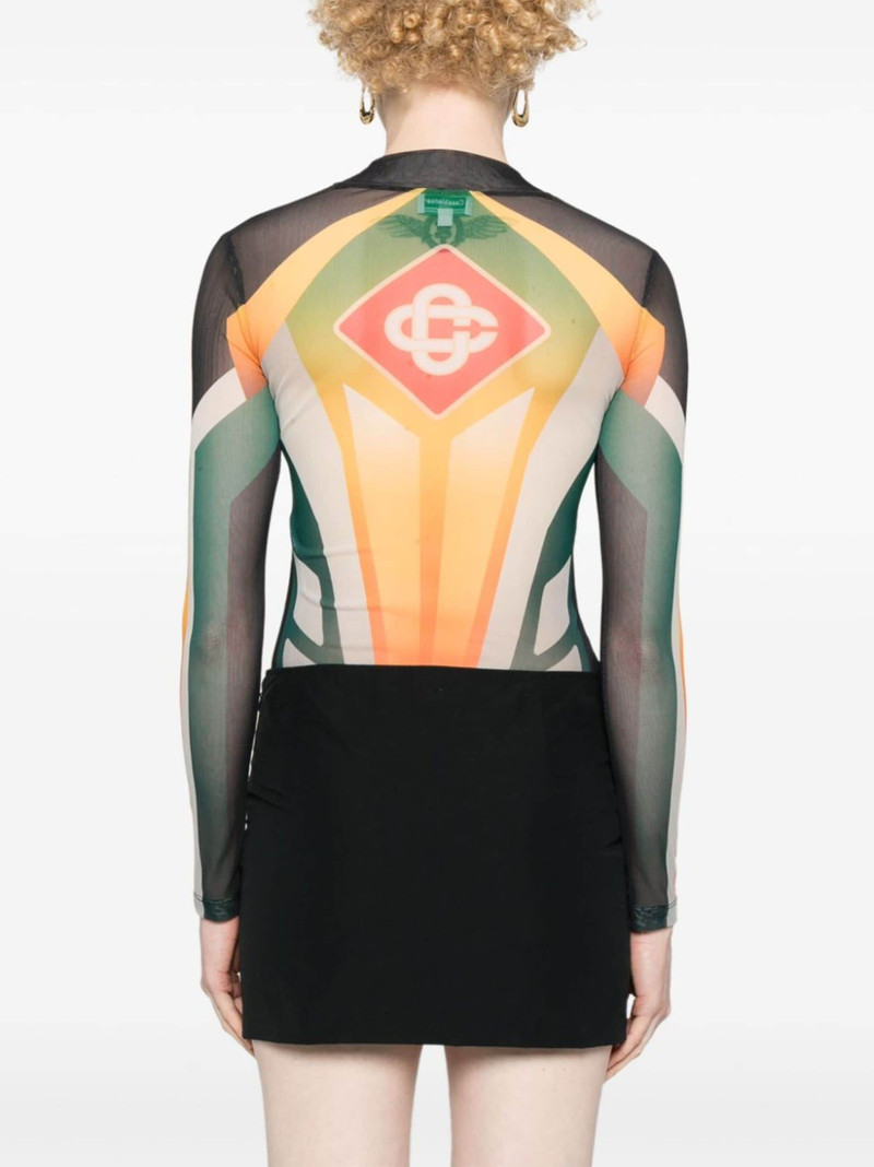 logo-print mesh bodysuit 4