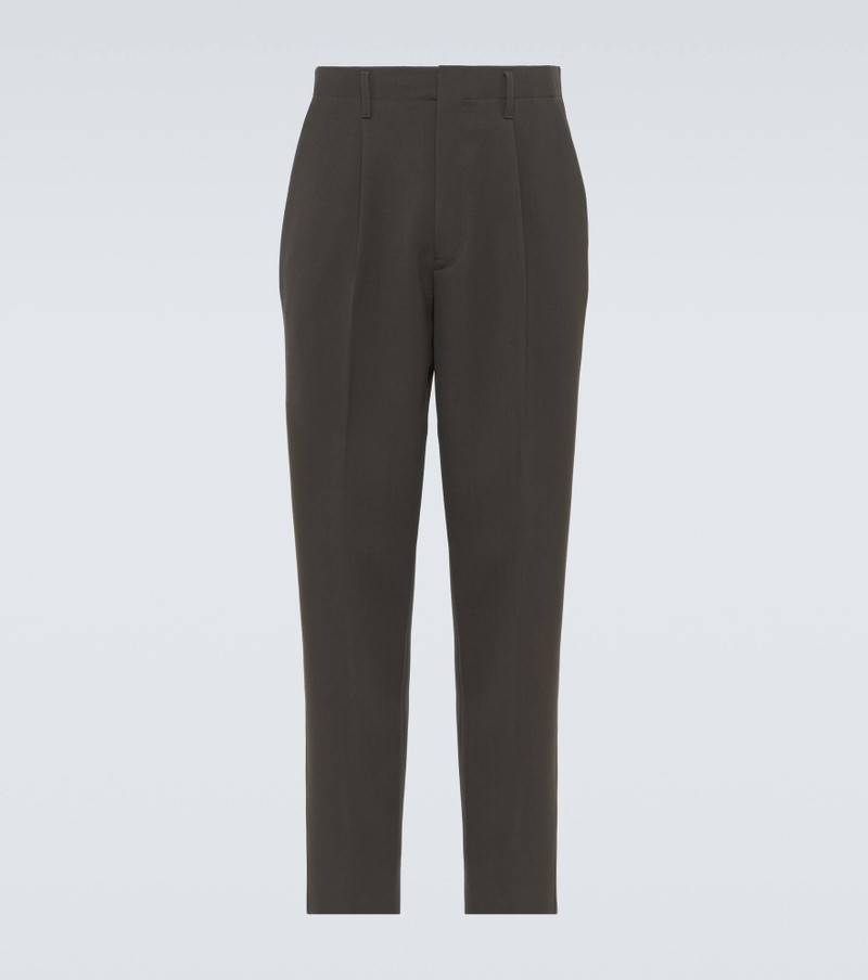 Wool straight pants 1