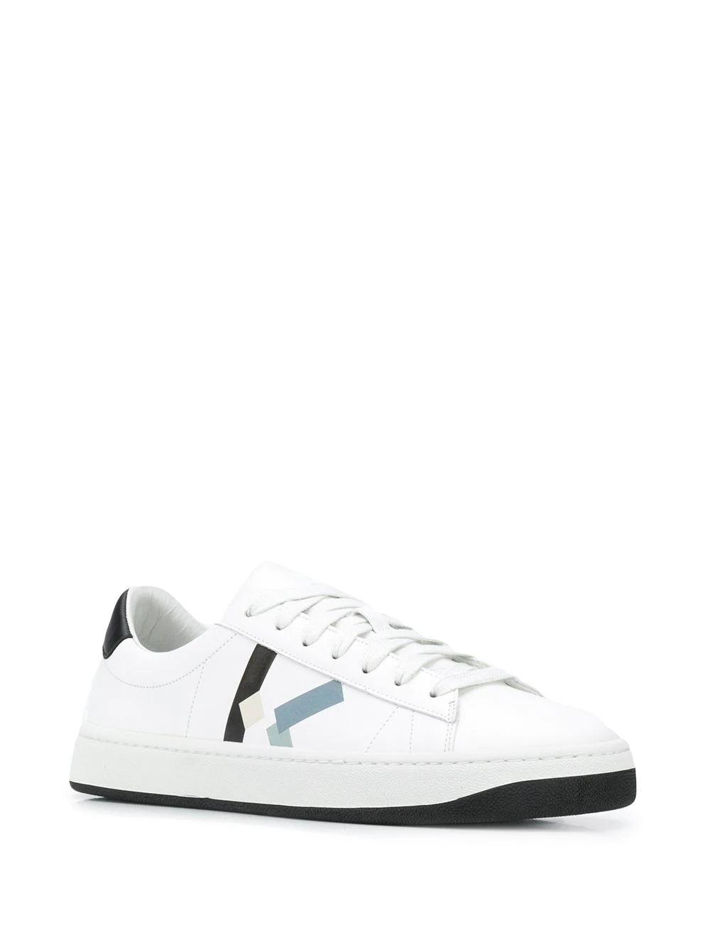 low-top lace-up trainers - 2