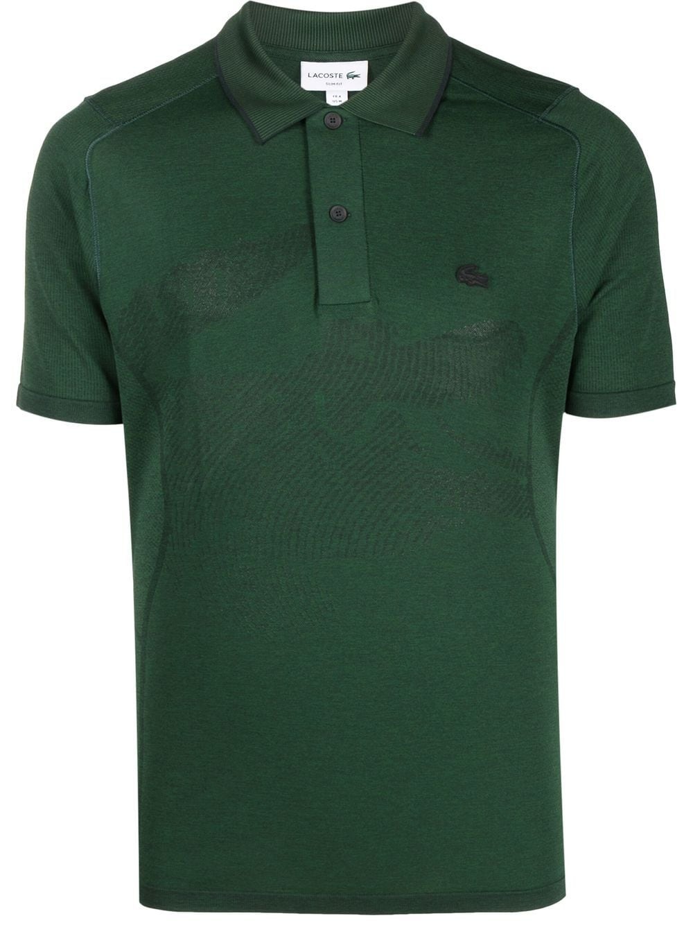 tonal-print polo shirt - 1