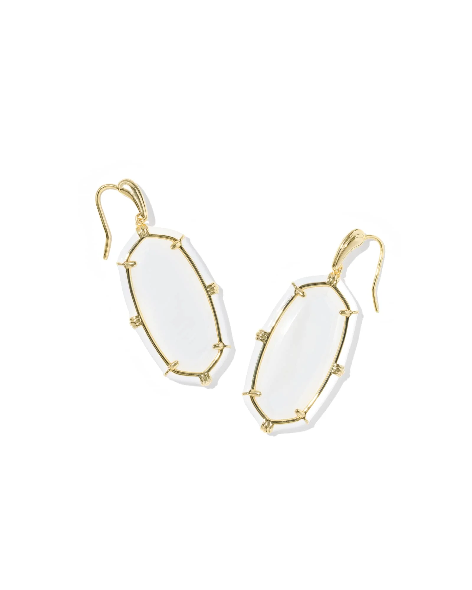 Elle Gold Enamel Drop Earrings - 1
