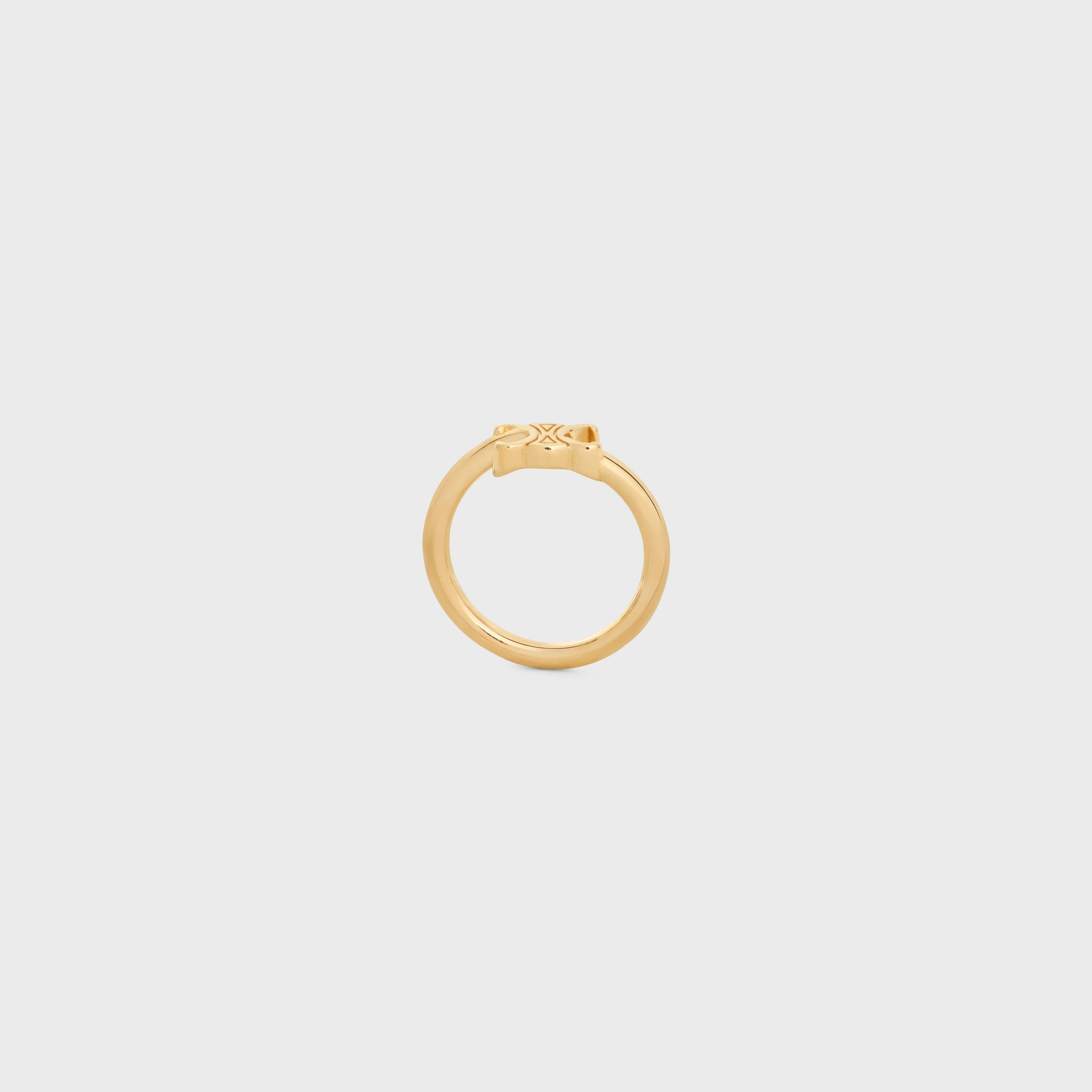 Triomphe Asymmetric Ring in Brass with Gold Finish - 1