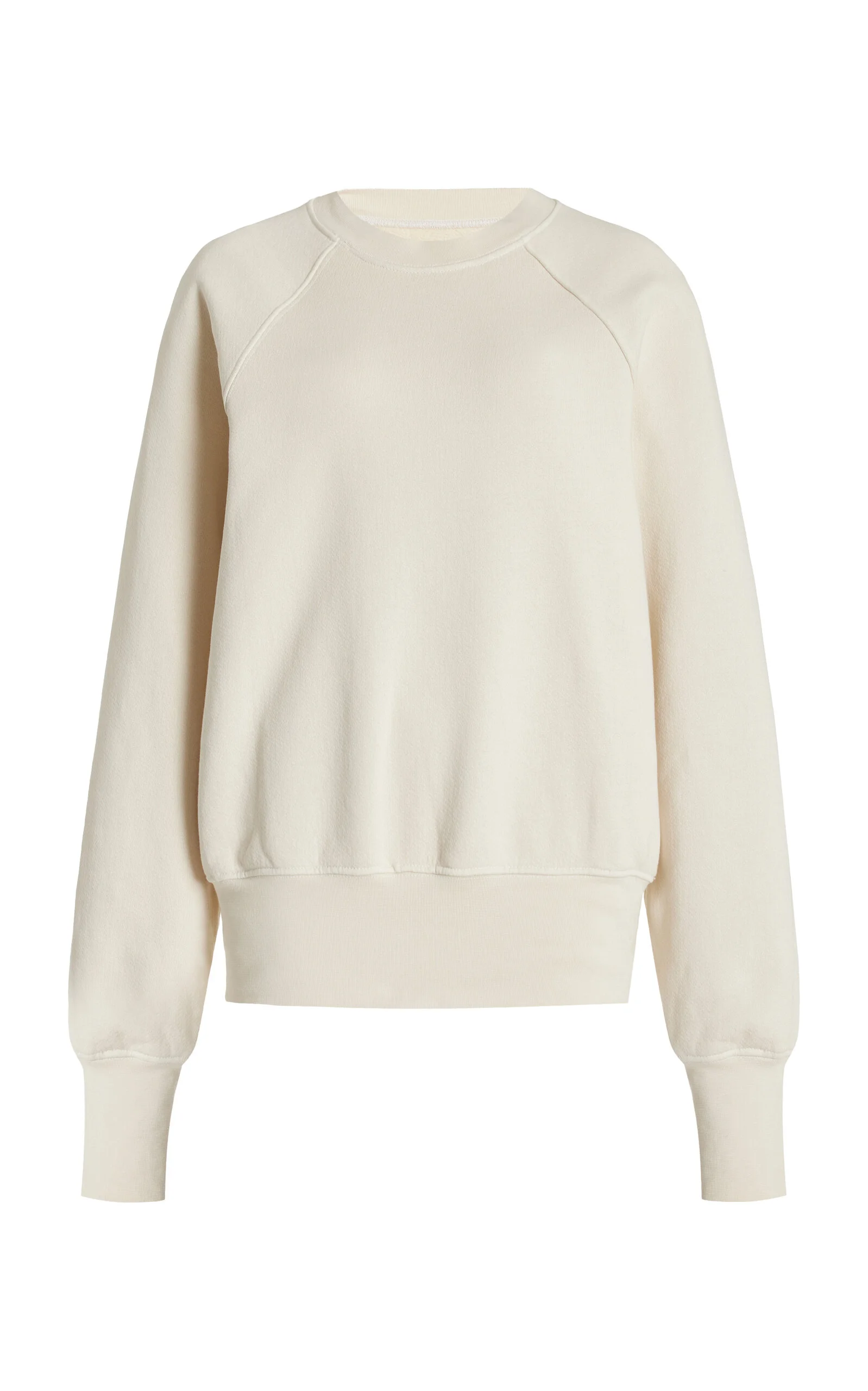 Linda Classic Raglan-Sleeve Cotton Sweatshirt ivory - 1