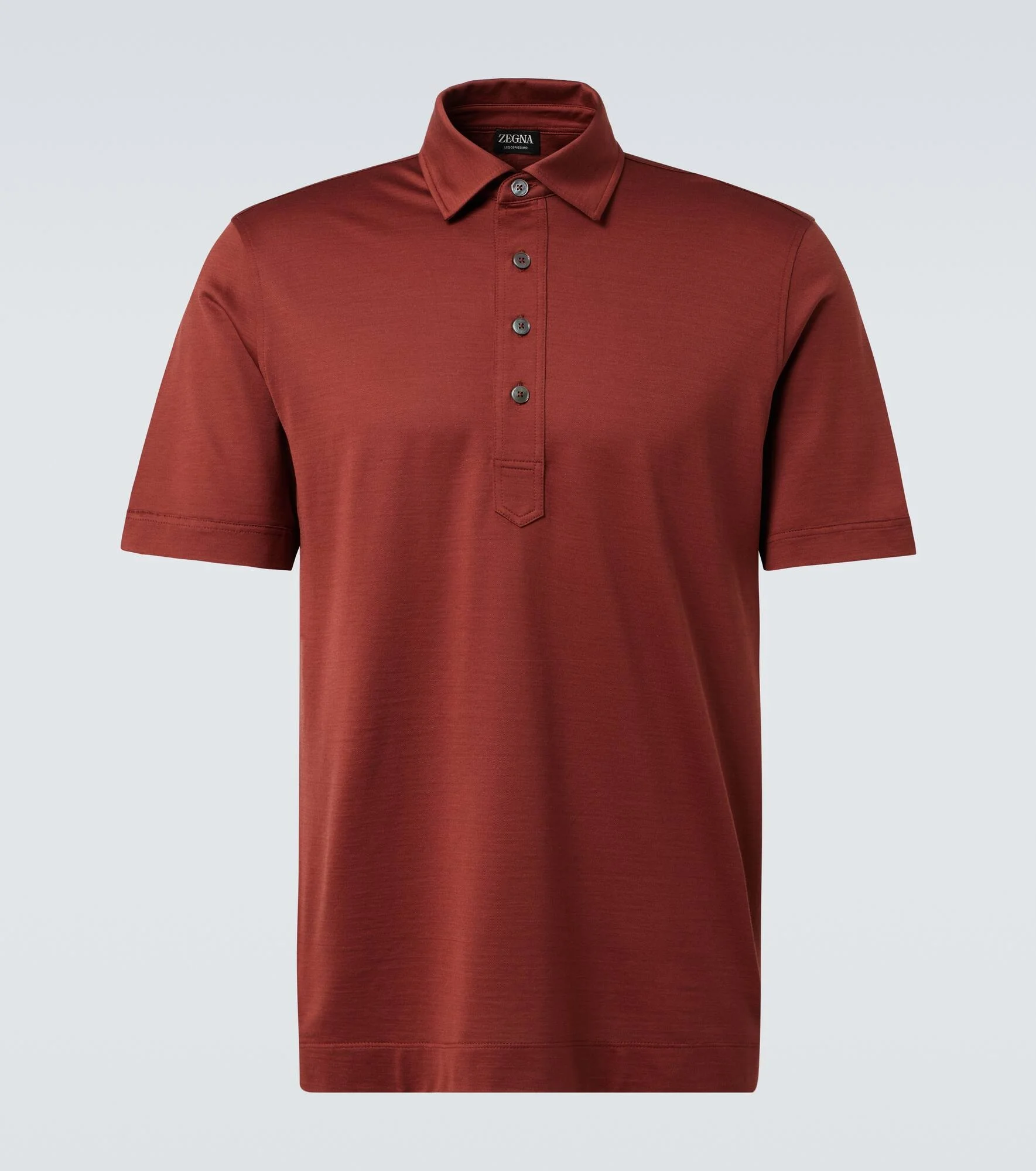 Silk and cotton polo shirt - 1
