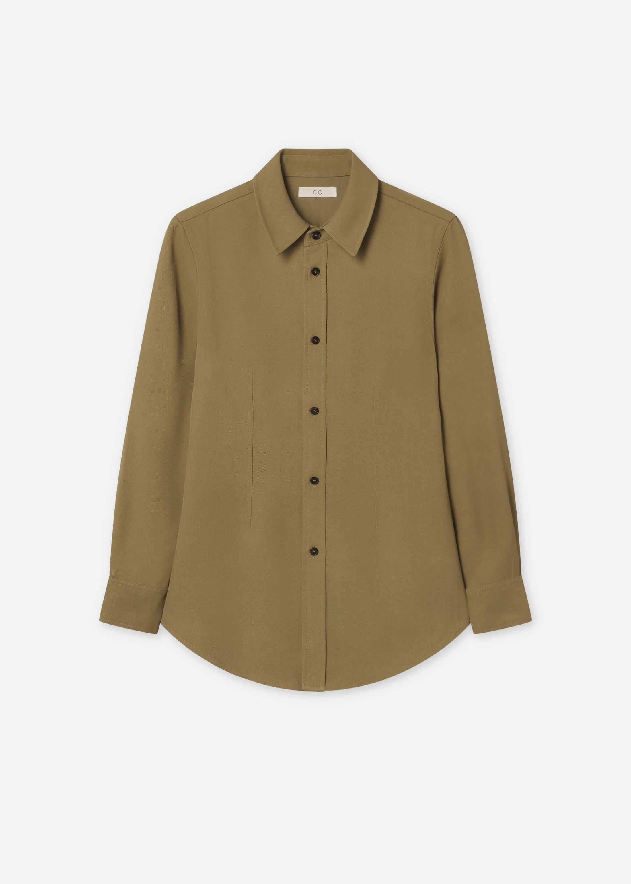 Fitted Collared Shirt in Viscose Twill - 1