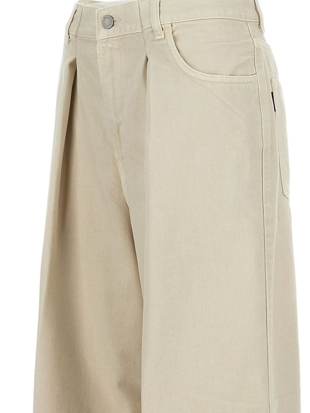 pleated wide-leg jeans - 3
