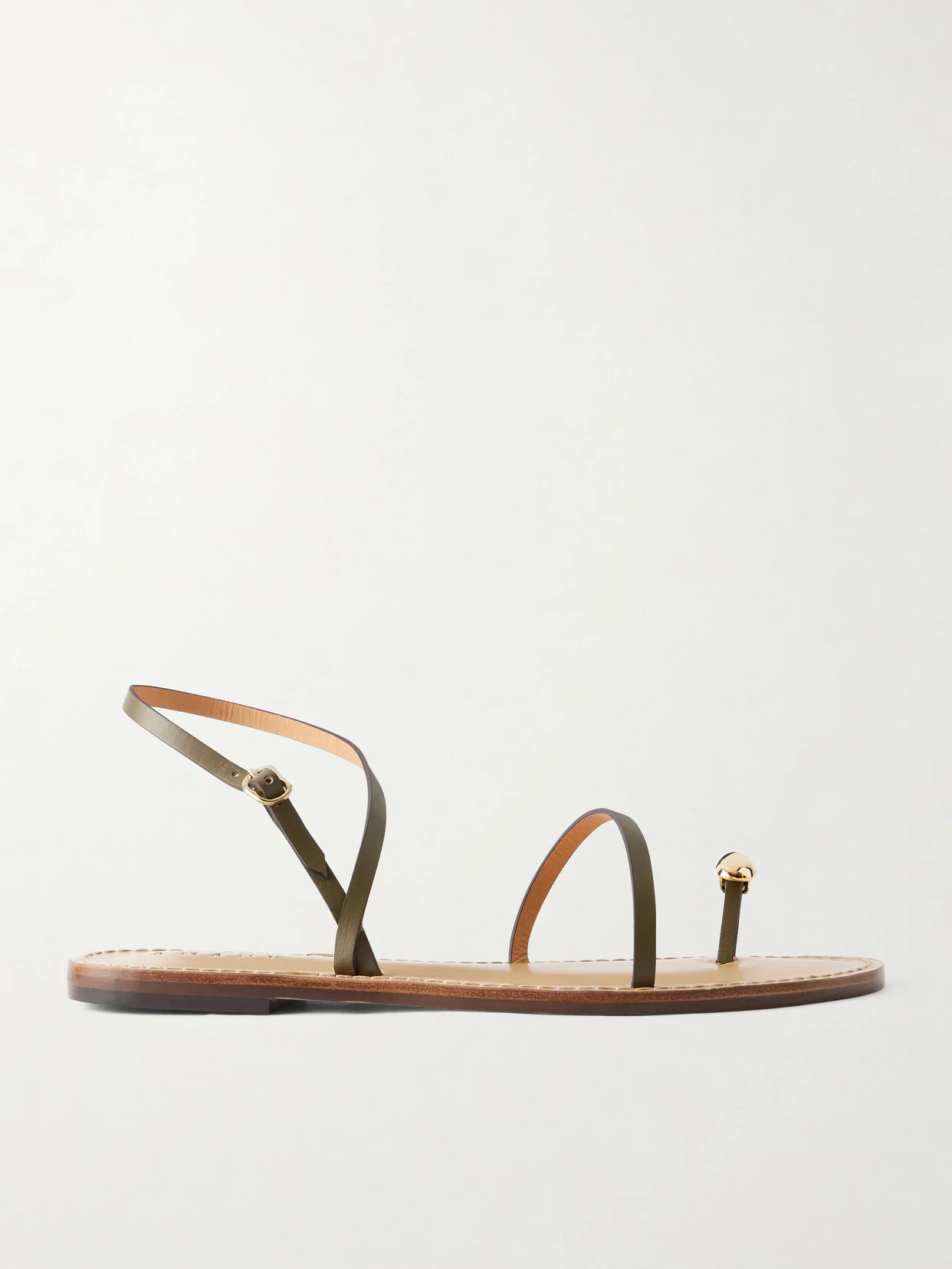 The Marrakech Embellished Leather Flats - 1