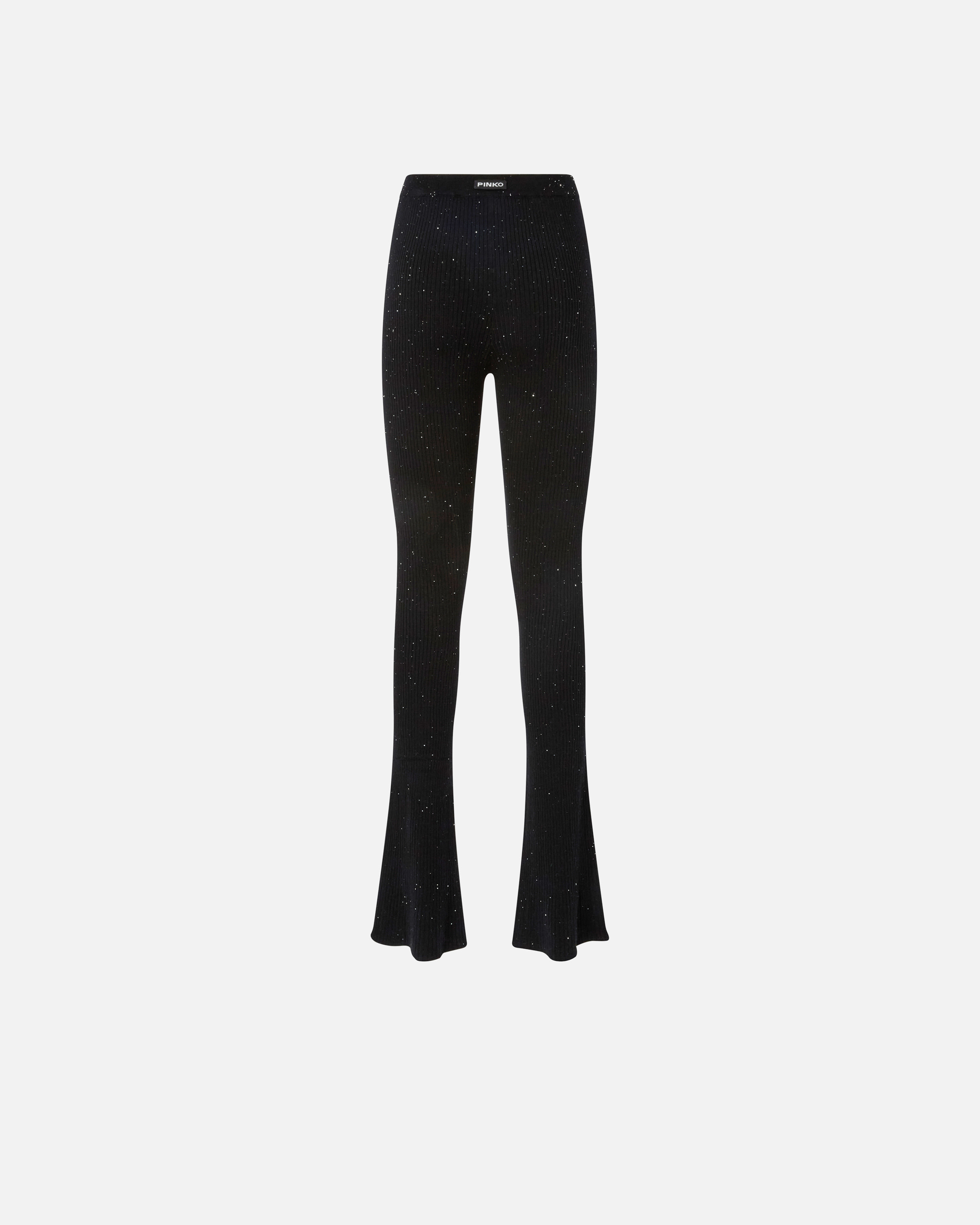 LONG FLARED KNIT TROUSERS - 6