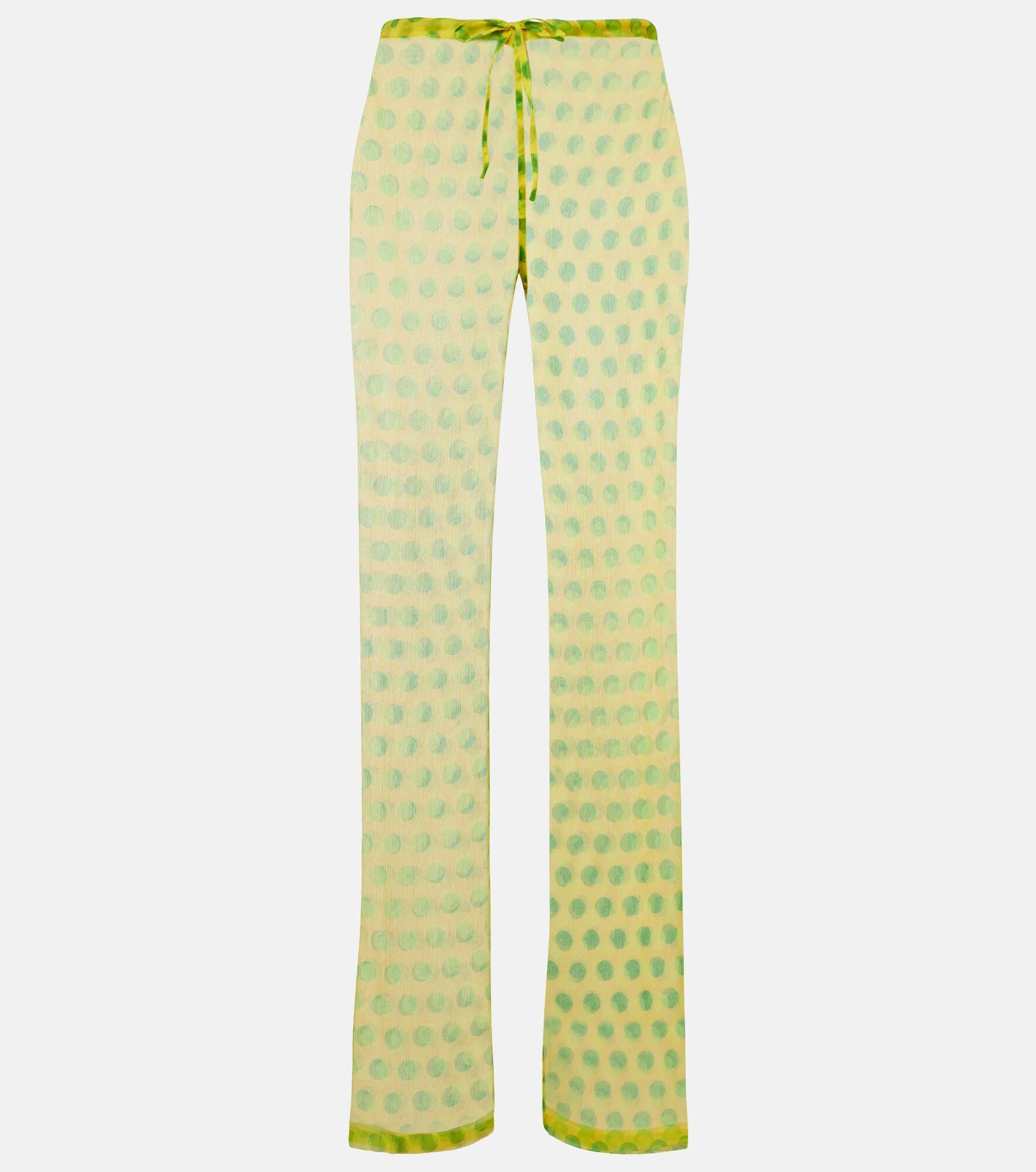 Polka-dot silk wide-leg pants - 1
