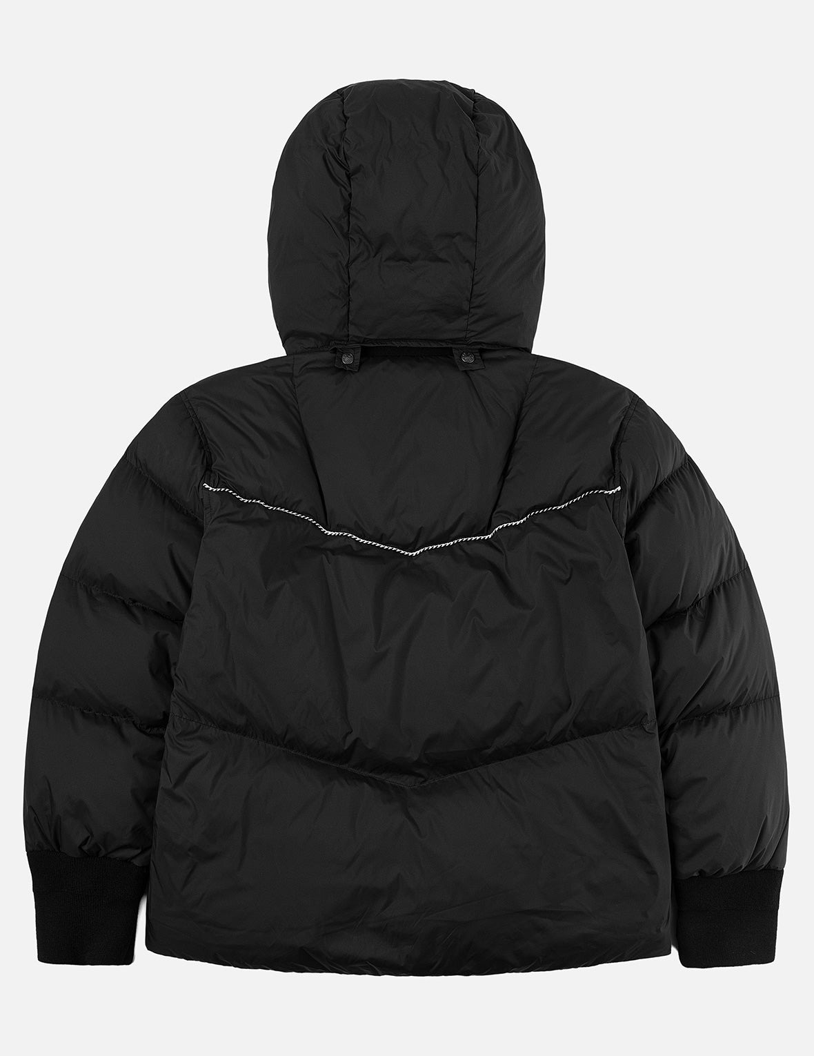 Seagull and Logo Embroidery Fashion Fit Down Jacket with Detachable Hood - 4