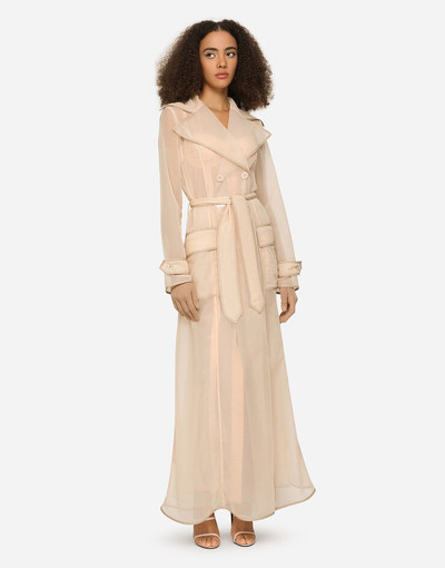Dolce & Gabbana Marquisette trench coat with belt outlook
