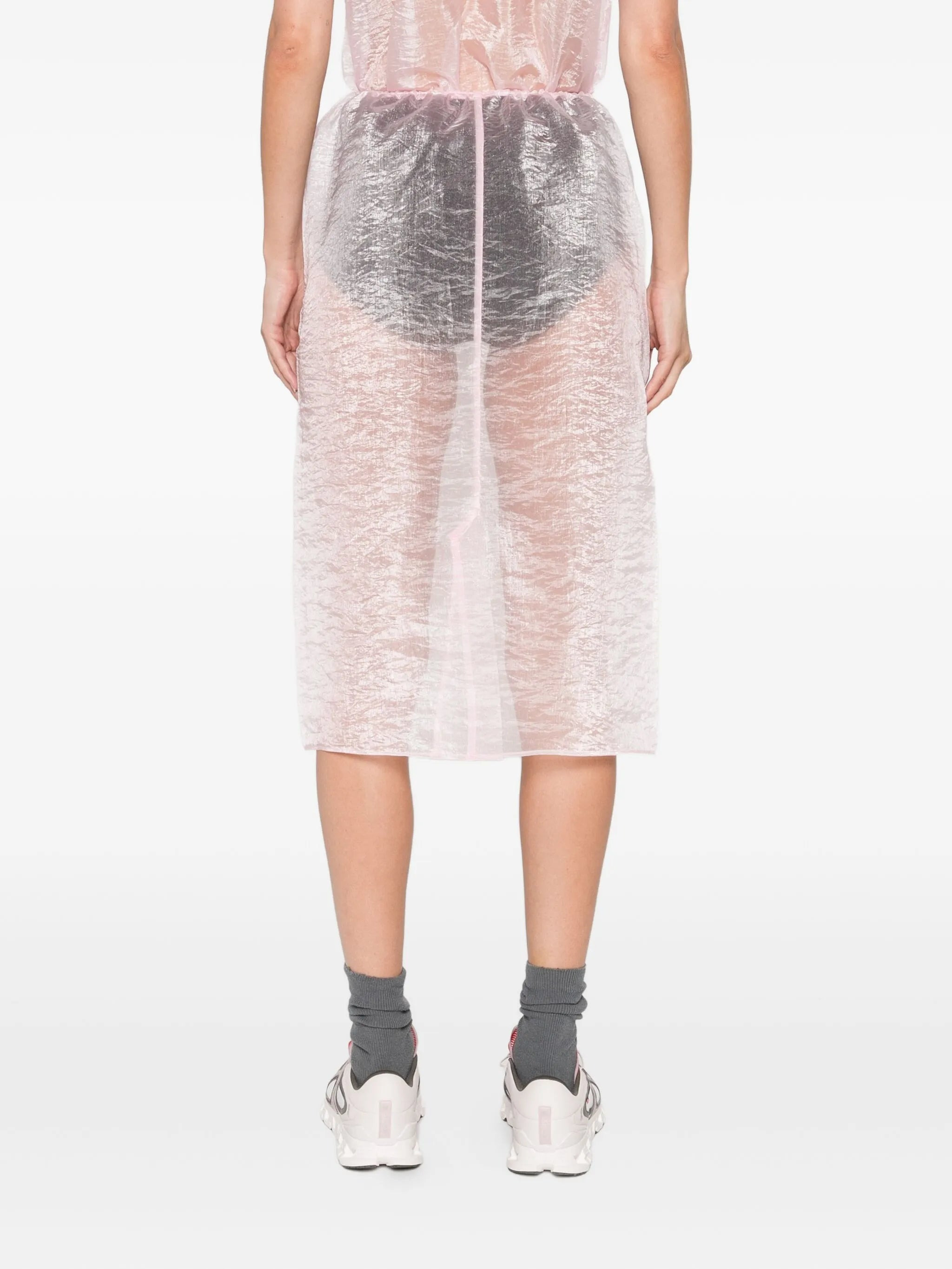 floral-embroidered skirt - 4