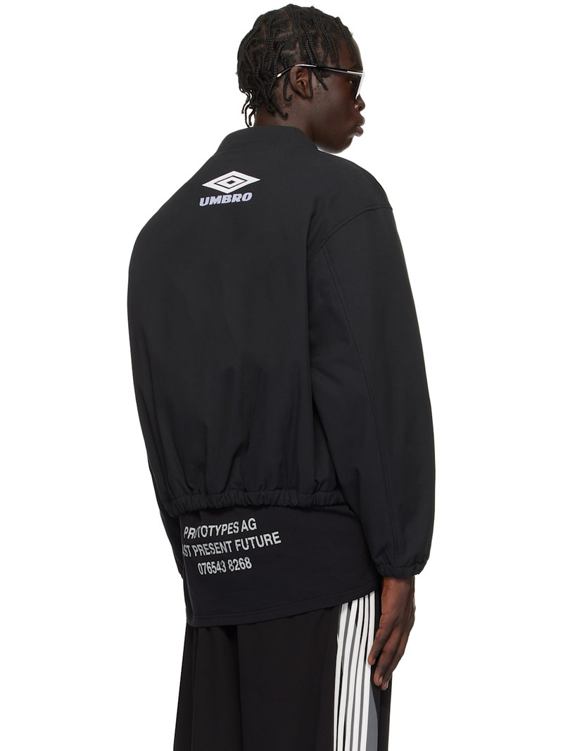 Black Padded Bomber Jacket 3