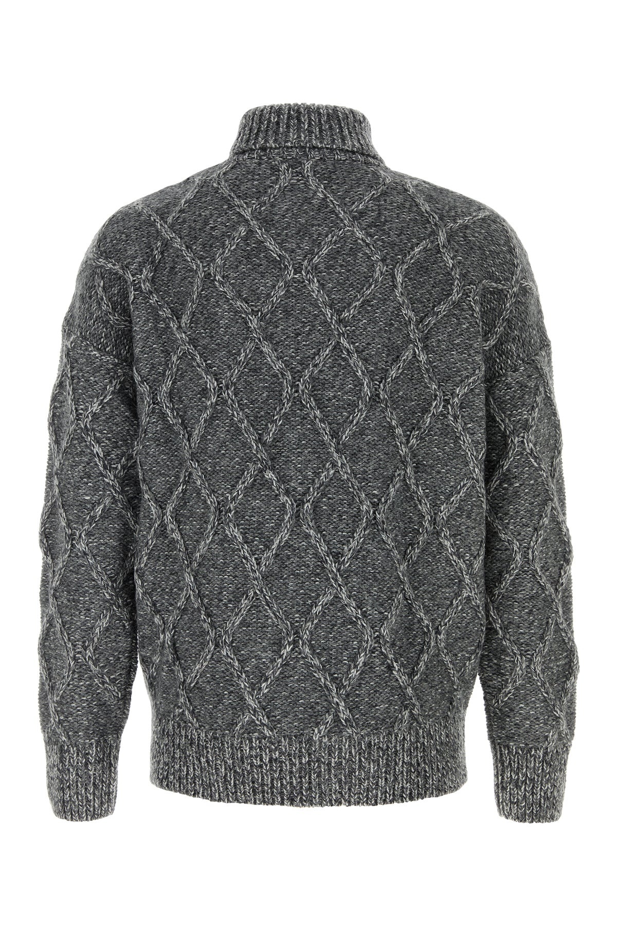 Melange grey nylon blend Estupendo sweater - 2