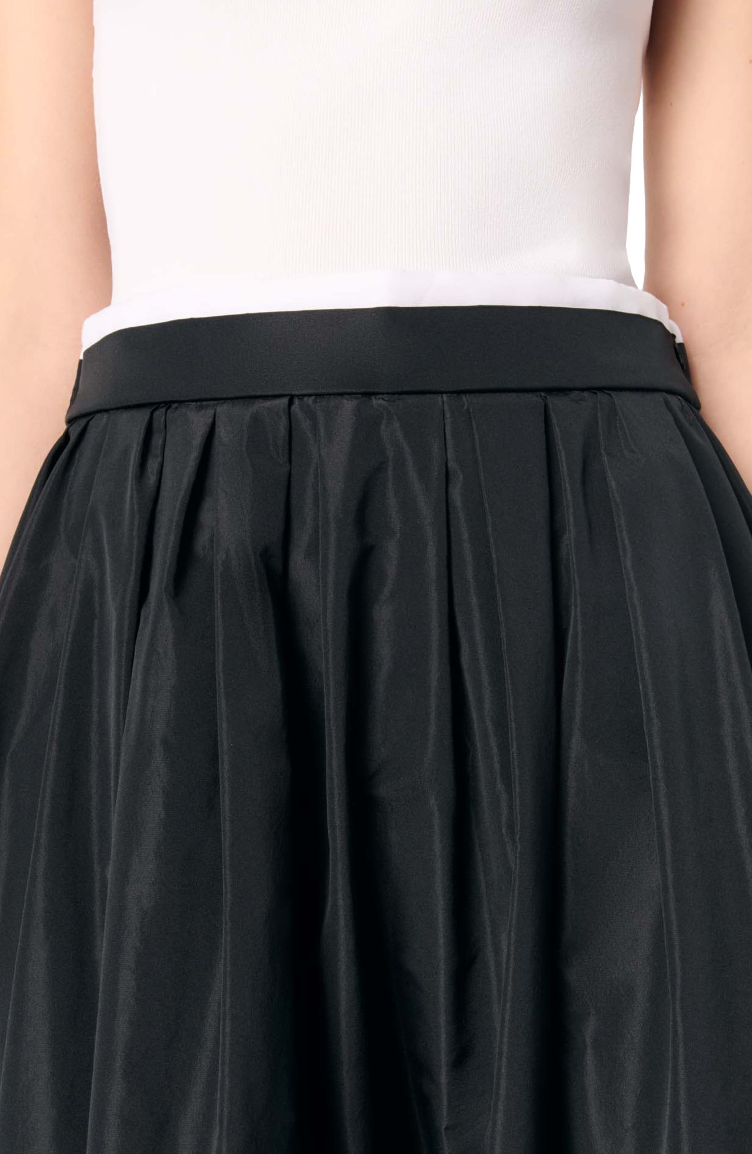 maje Long skirt with contrast waistband in Black at Nordstrom - 4