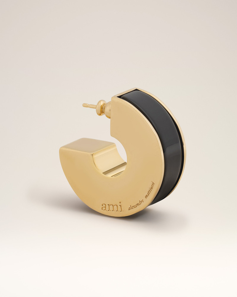 BLACK BRASS RIVAGE HOOPS 3