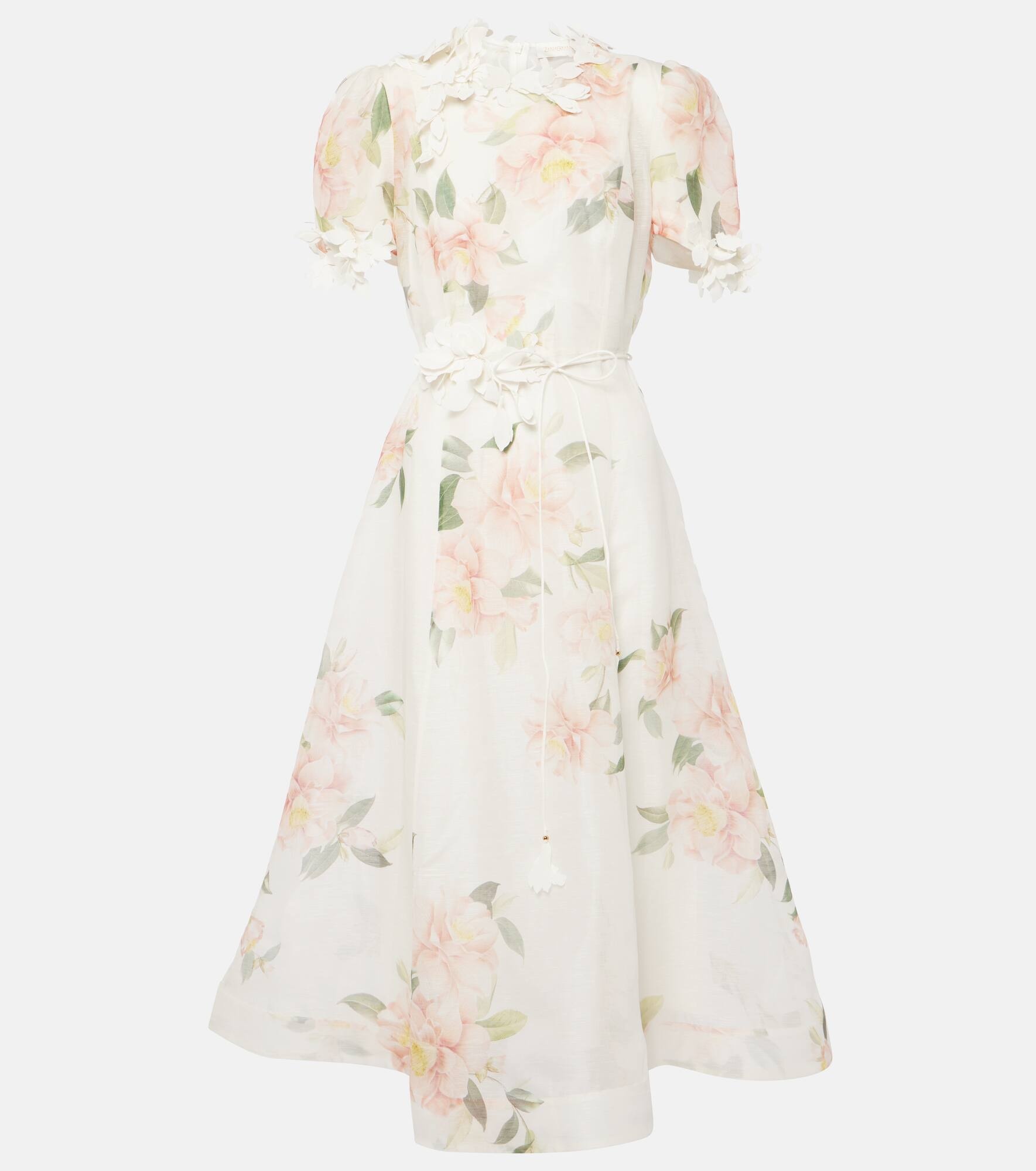 Natura Liftoff linen and silk organza midi dress - 1