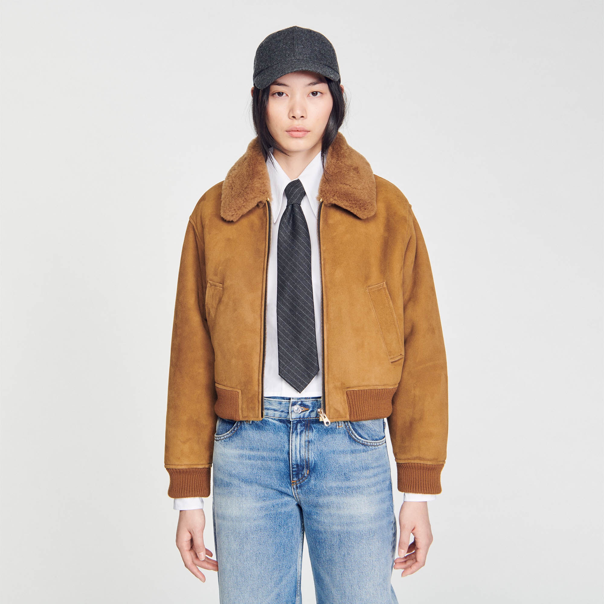 SHEARLING BOMBER - 5