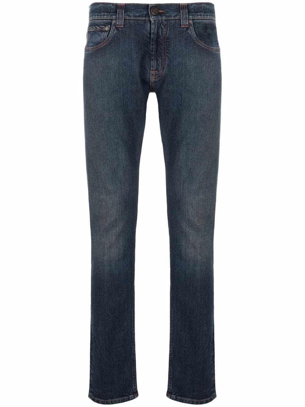 faded slim-fit jeans - 1