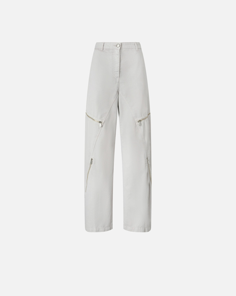 WIDE COTTON TROUSERS WITH ZIP 1