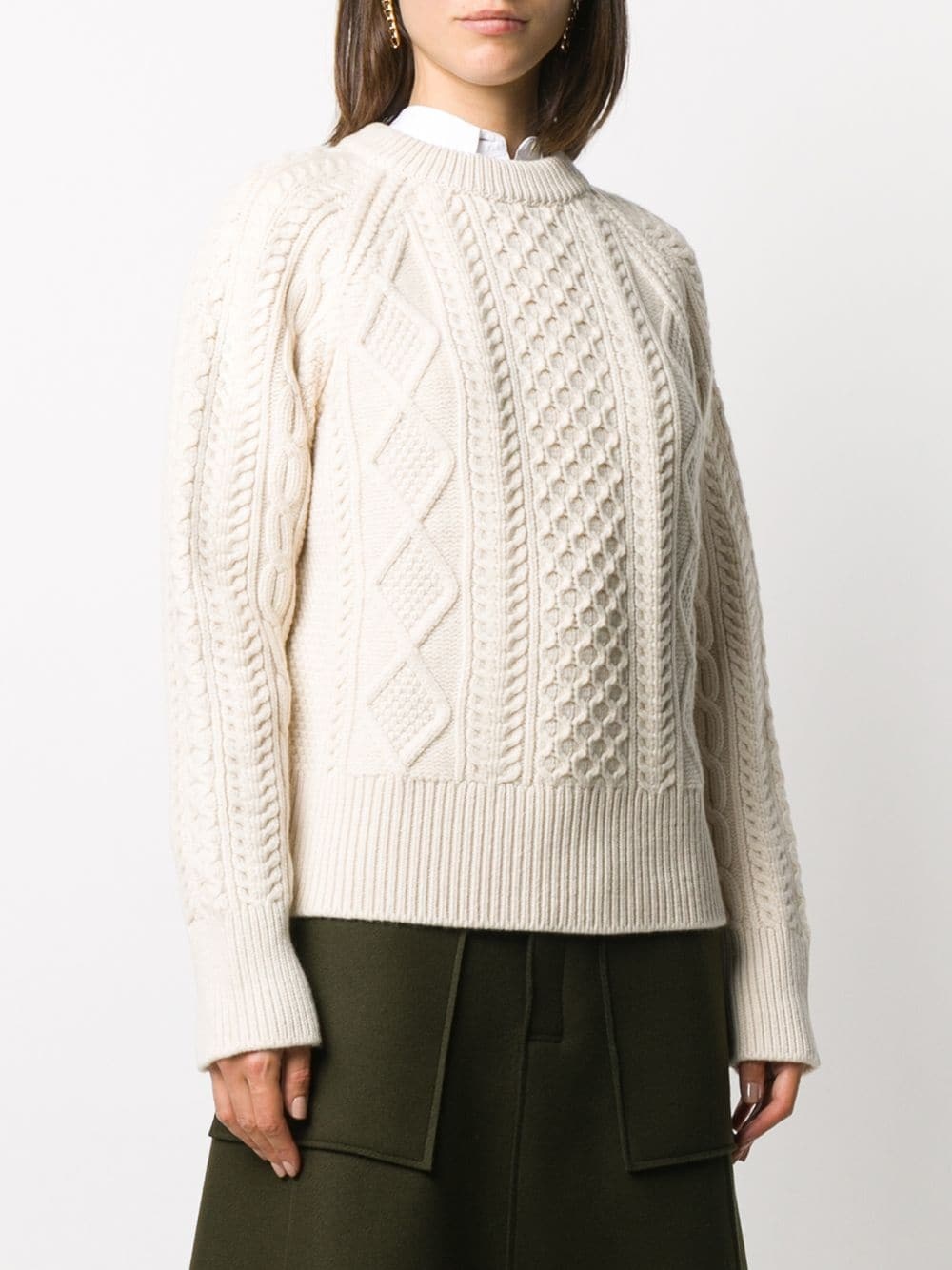 fisherman rib lambswool jumper - 3