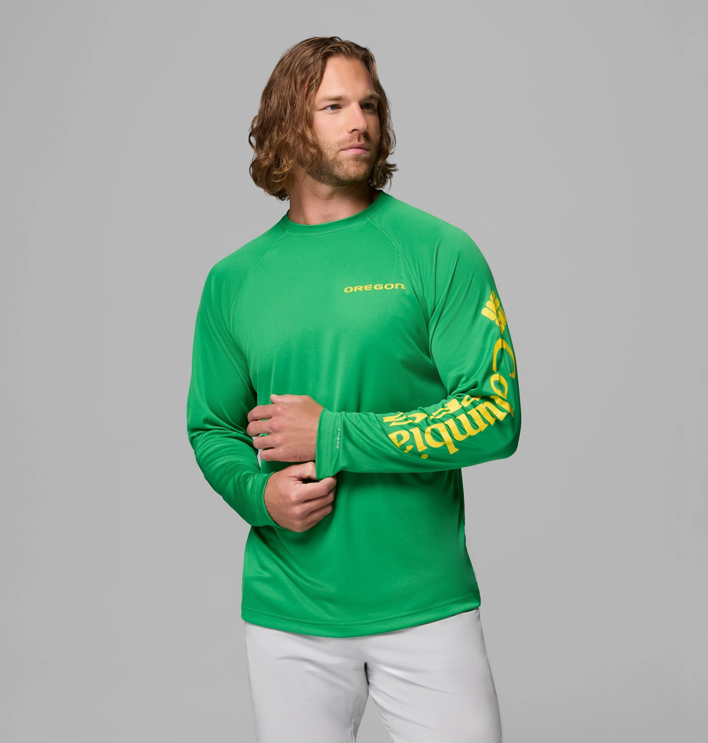 Men's Collegiate PFG Terminal Tackle Long Sleeve Shirt - Oregon - 1