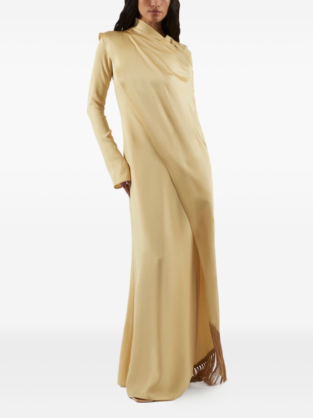 Mounia draped fringe maxi dress - 2