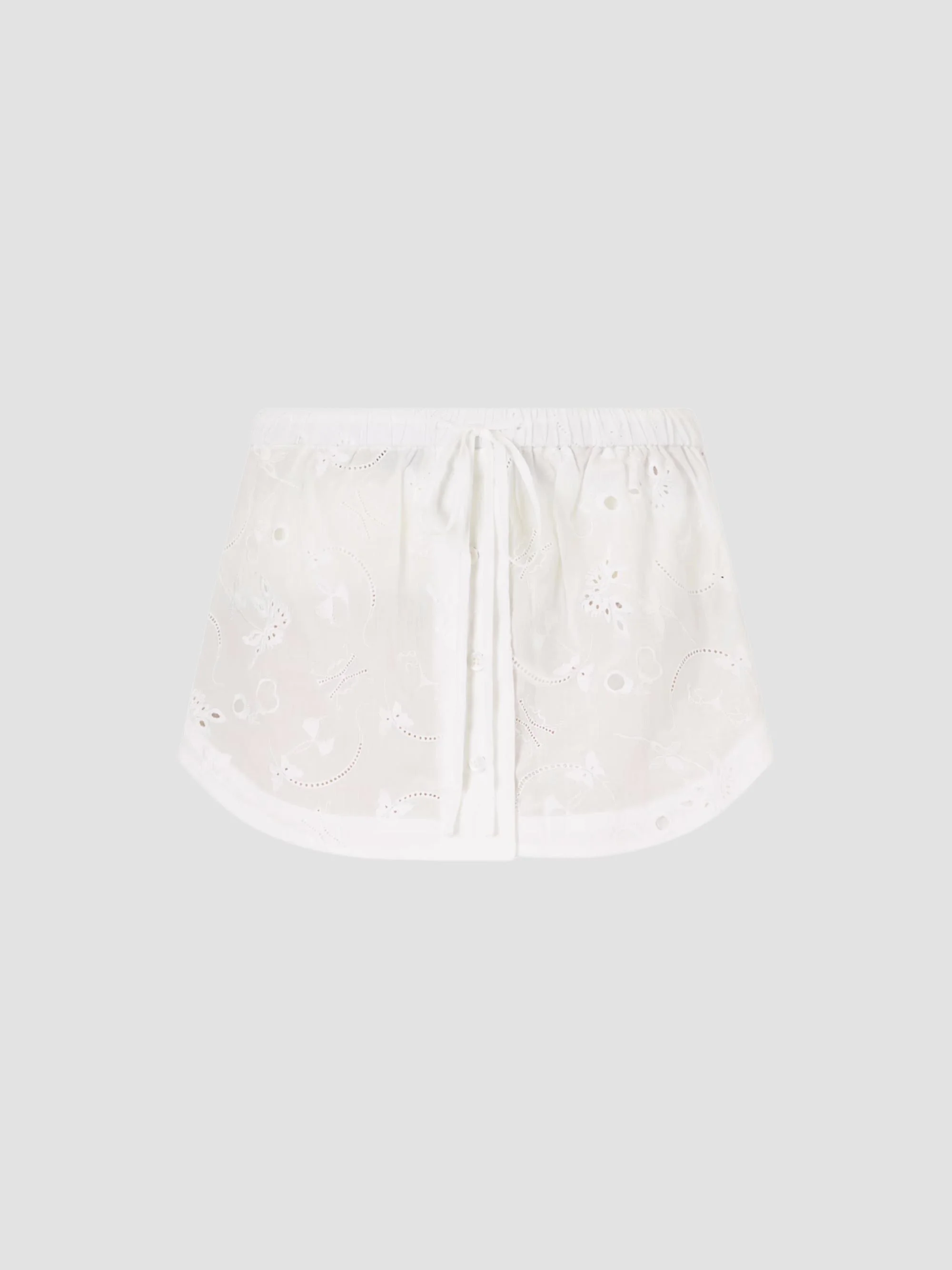 Women's Simone Cotton Eyelet Mini Skirt - Ivory - 1