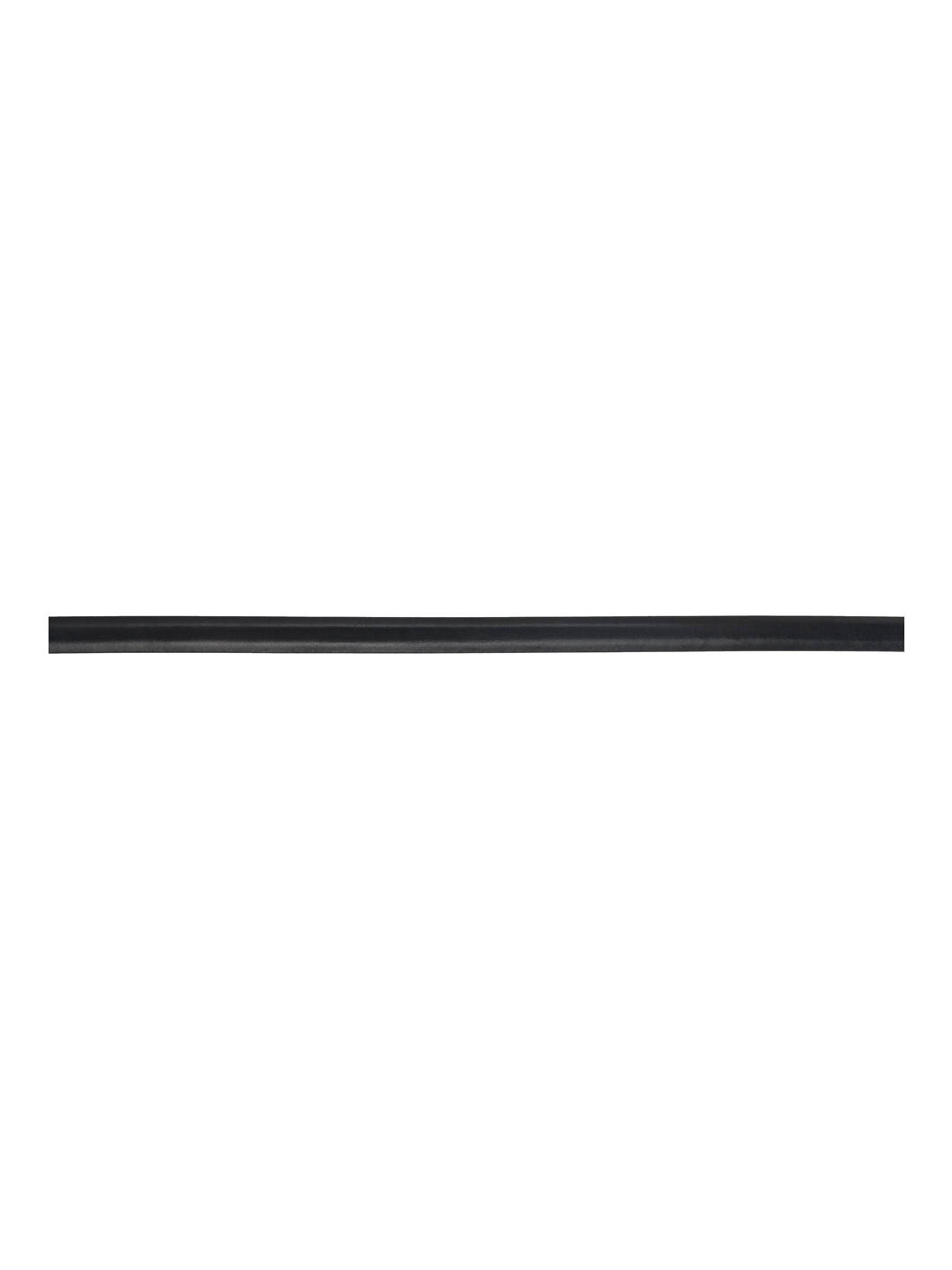 Black Skinny Oval Buckle Belt - 2