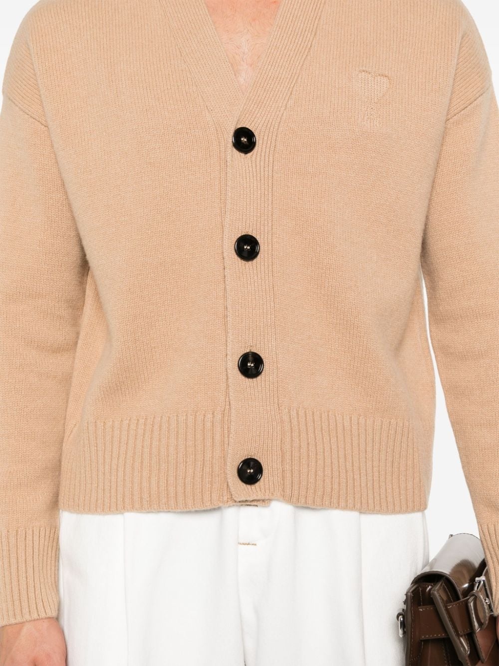 wool-cashmere v-neck cardigan - 5