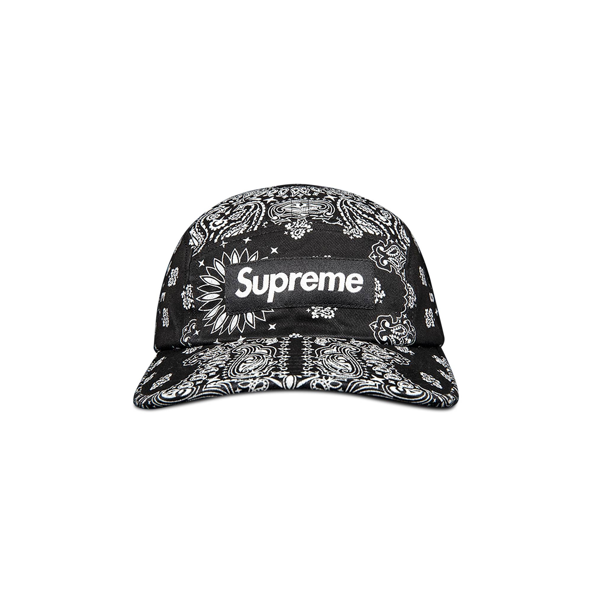 キャップSupreme Bandana Camp Cap Black