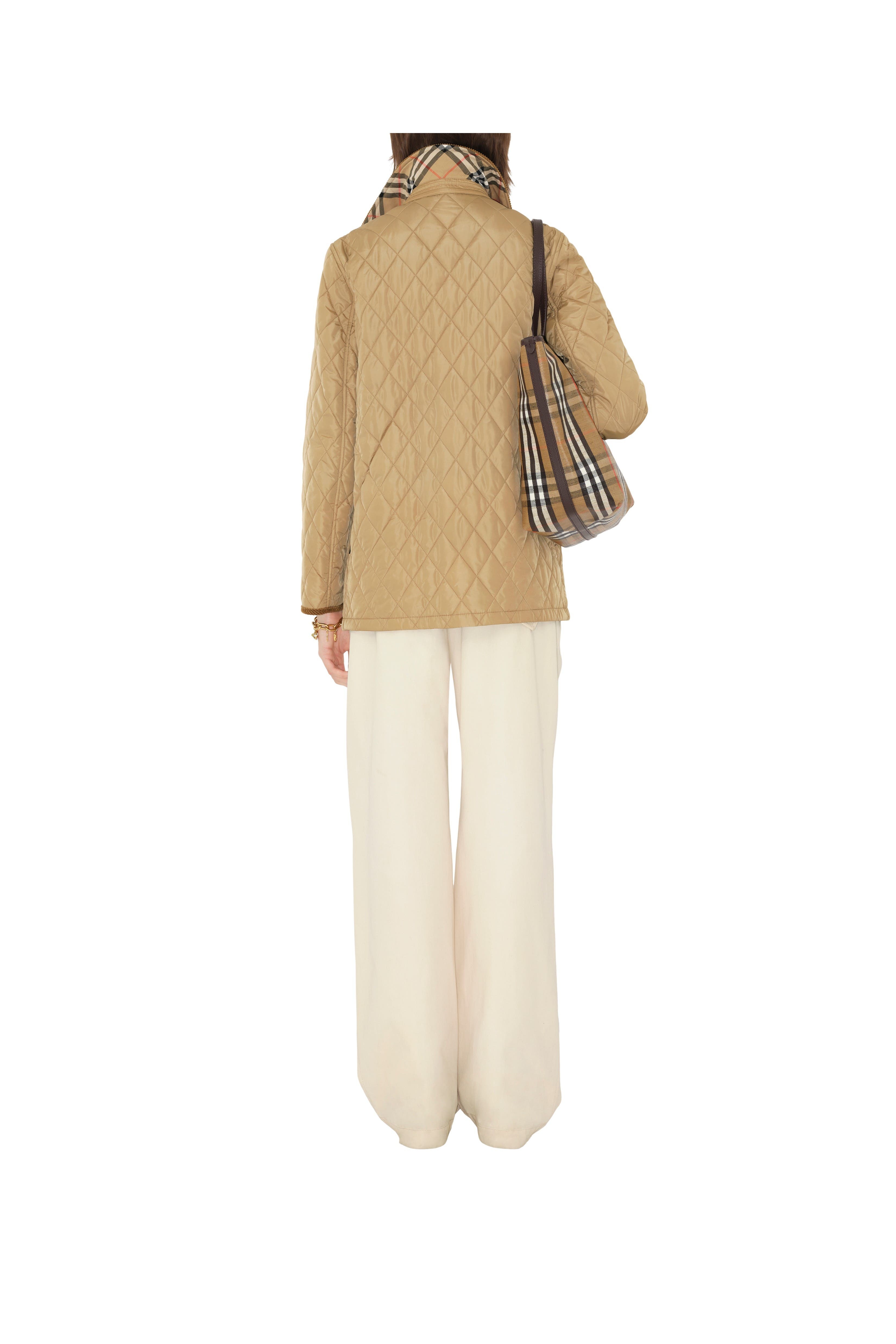 burberry Quilted Nylon Barn Jacket in Flax/sand at Nordstrom - 5