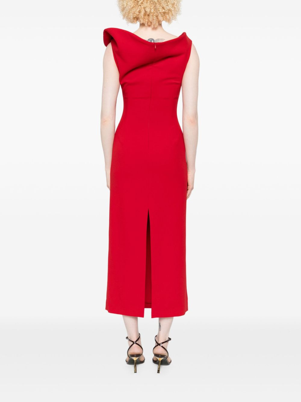 off-shoulder midi dress - 4