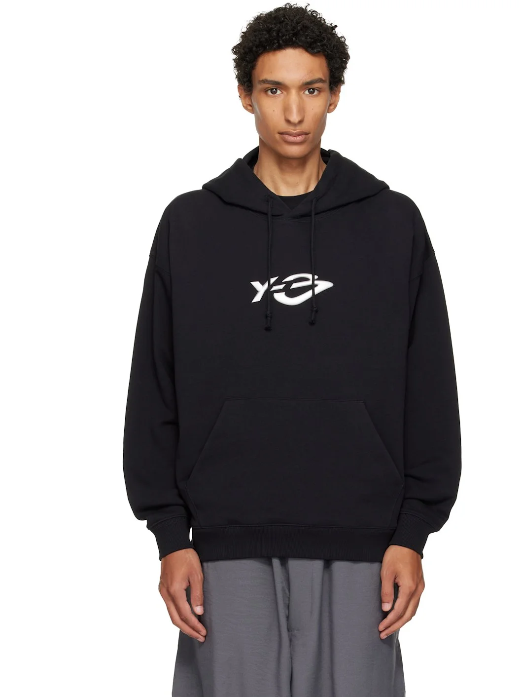 Black Terry Liquid Logo Hoodie - 1