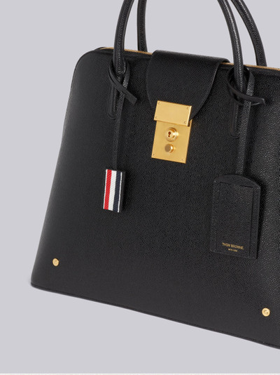 Thom Browne Black Pebble Grain Leather Mr. Thom Satchel Bag outlook